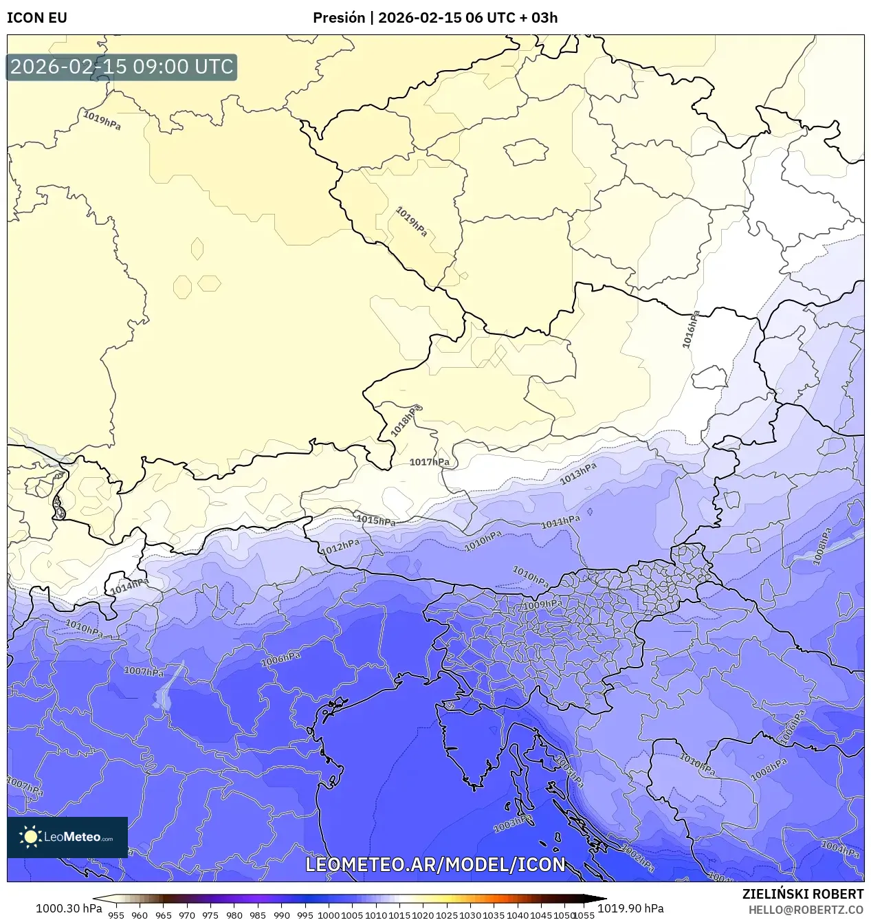 ICON model - Austria, Presión