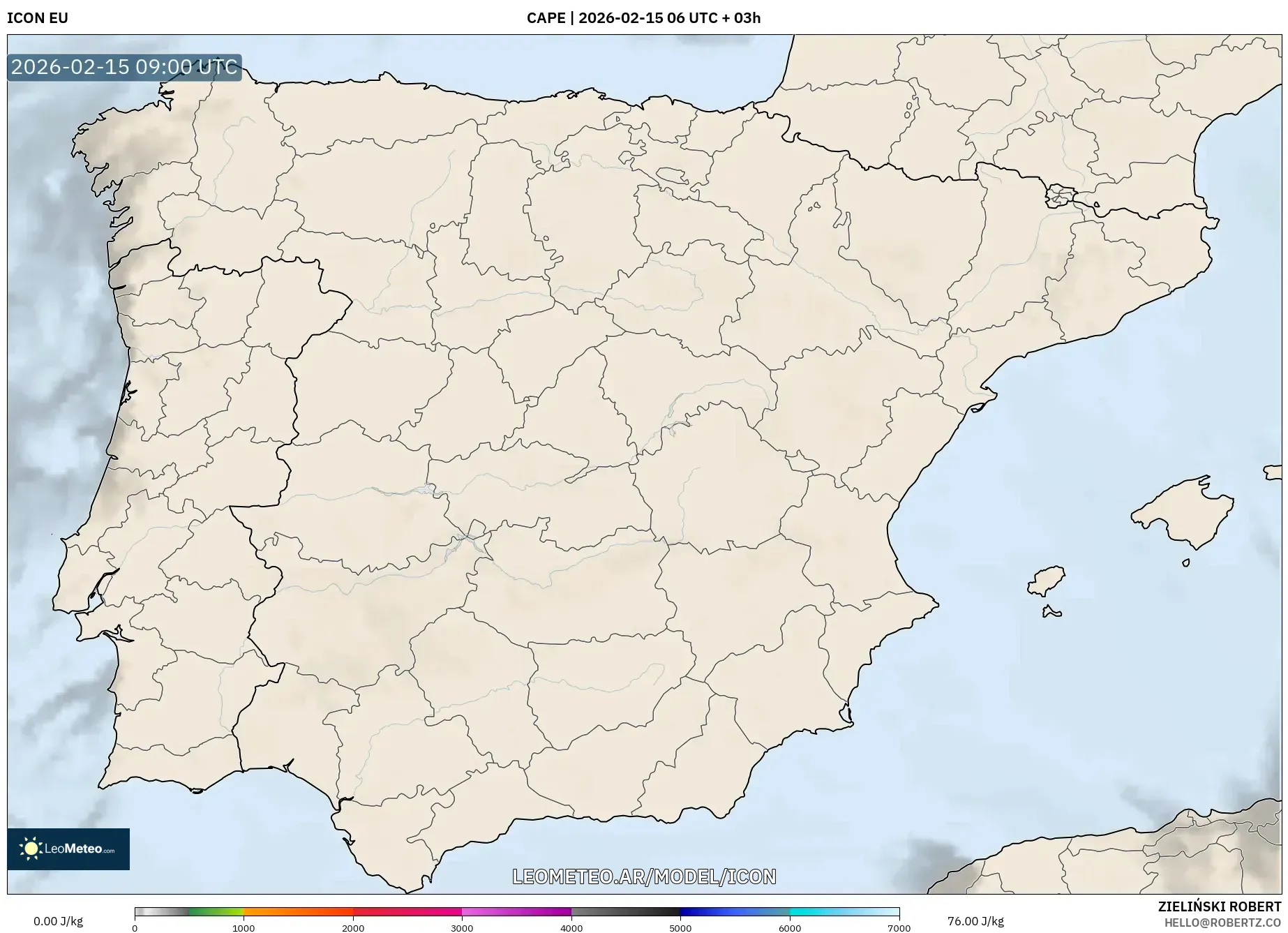 ICON model - España, CAPE
