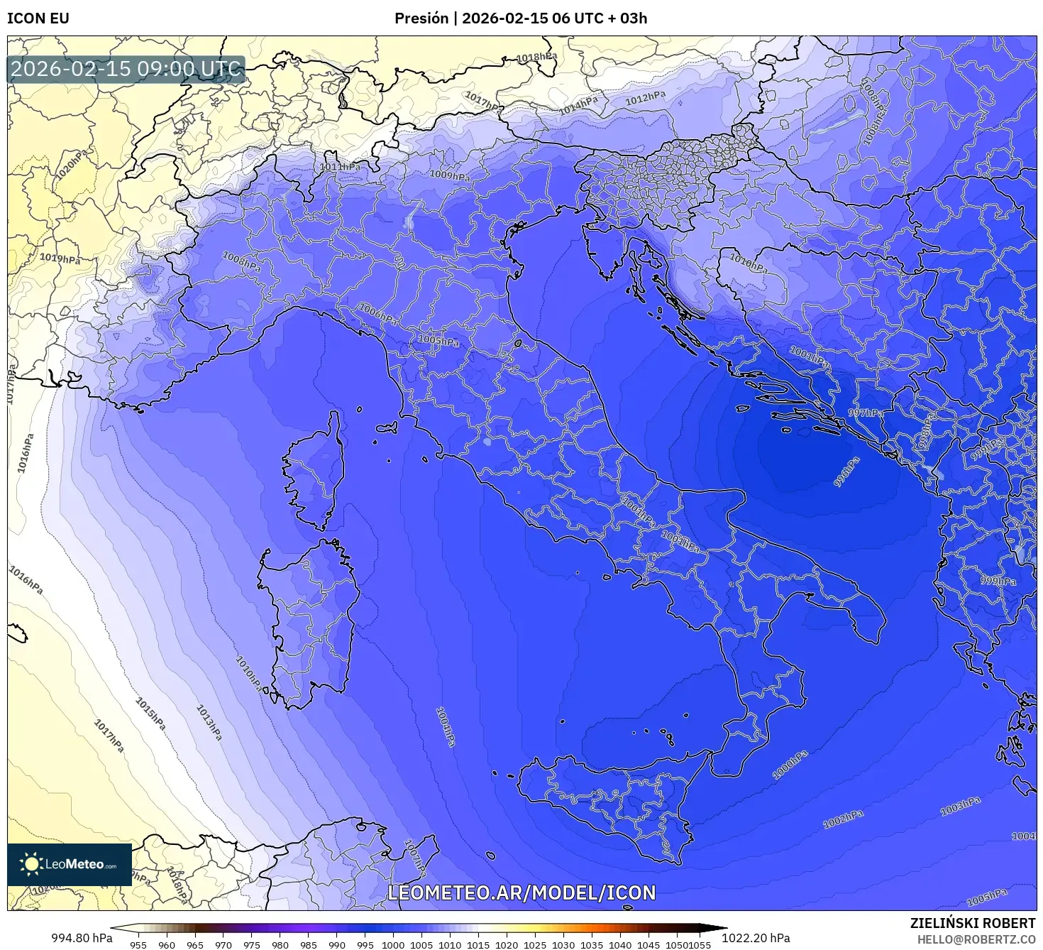 ICON model - Italia, Presión