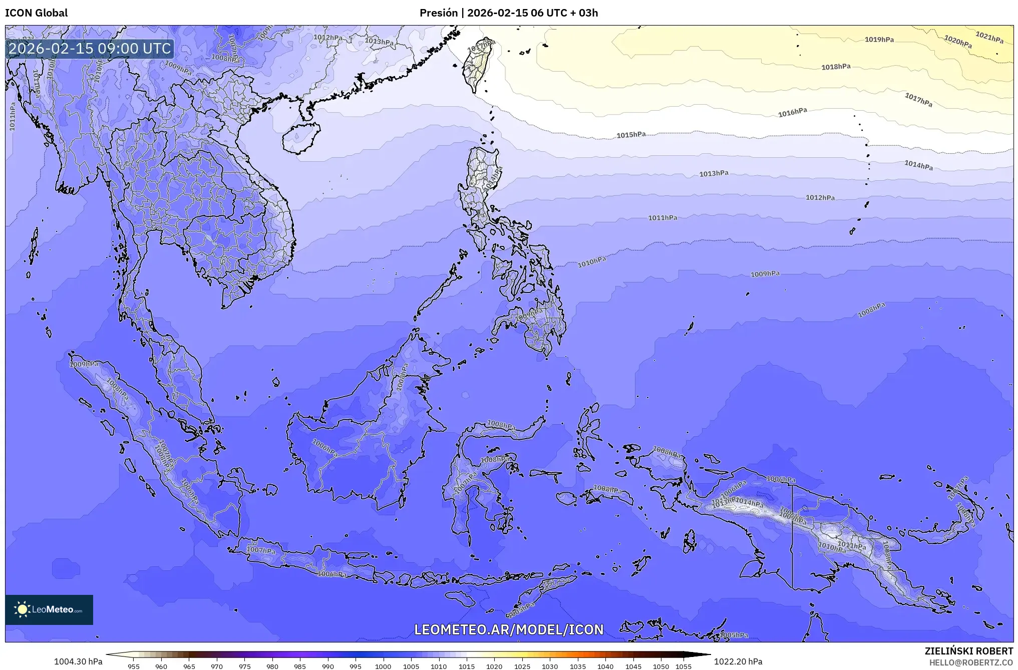 ICON model - Sudeste Asiático, Presión