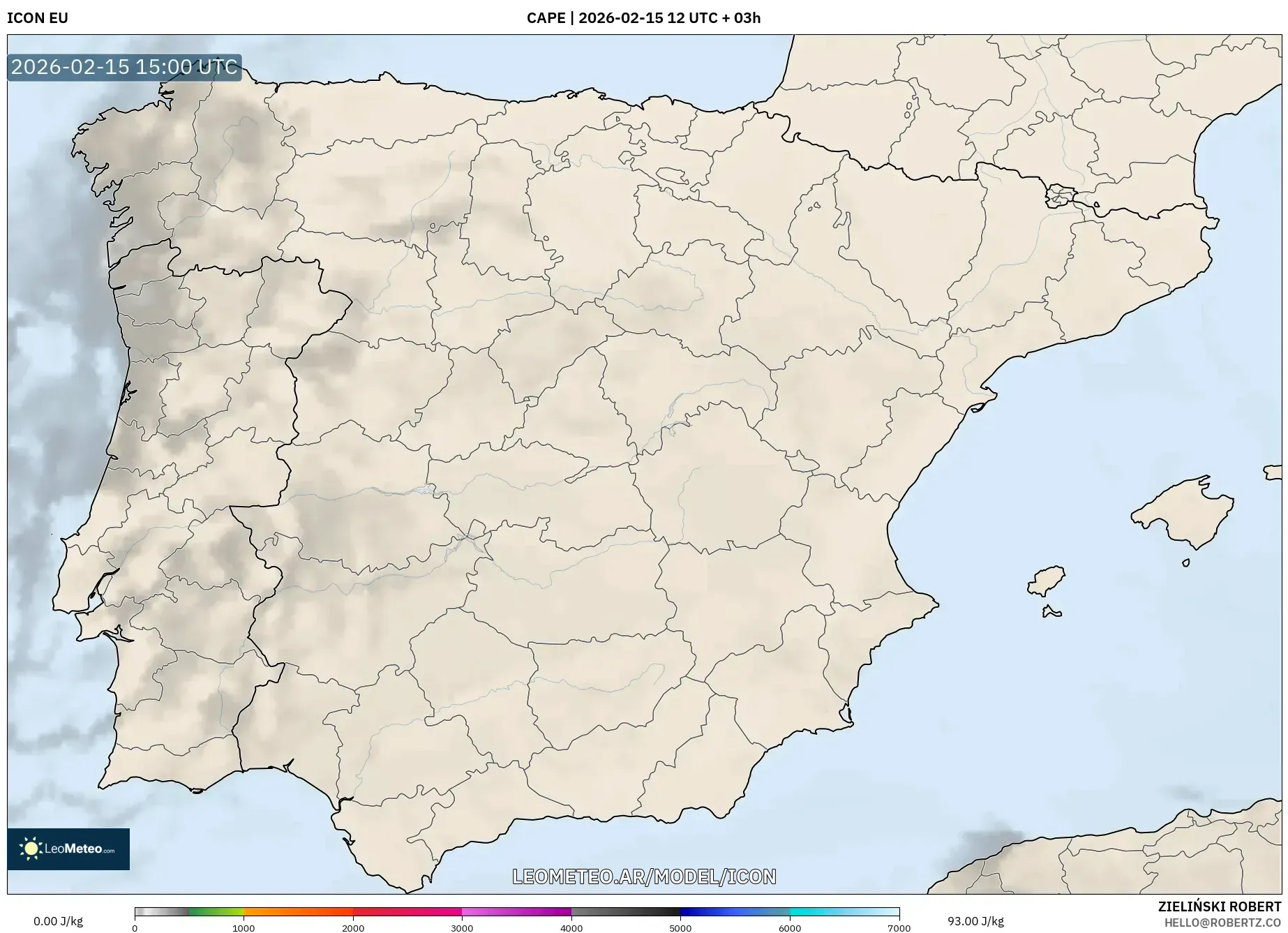 ICON model - España, CAPE
