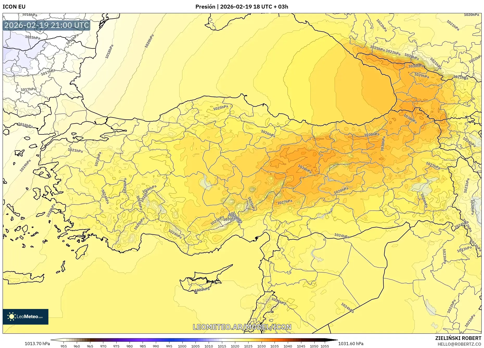 ICON model - Turquía, Presión