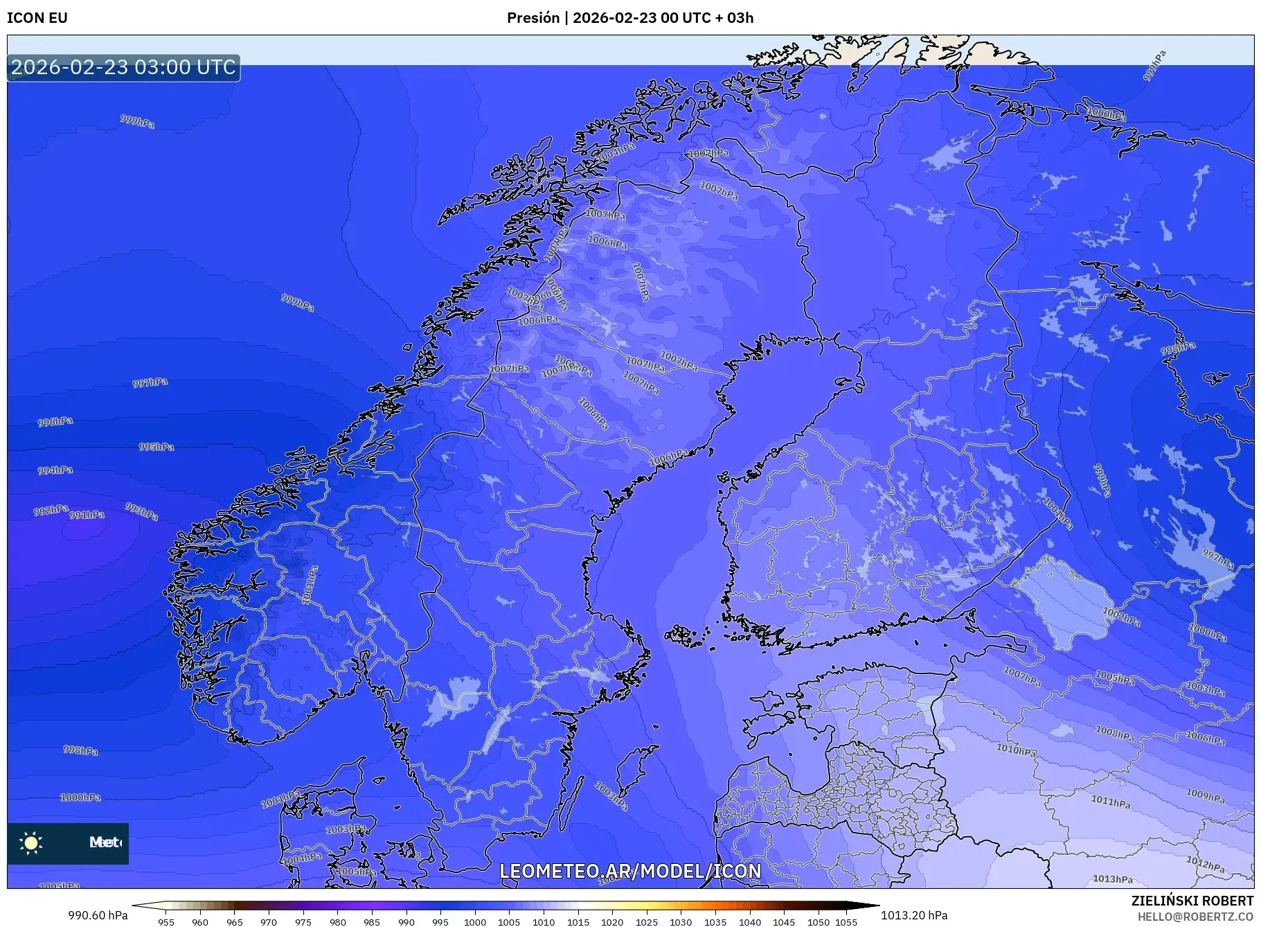 ICON model - Skandynawia, Ciśnienie