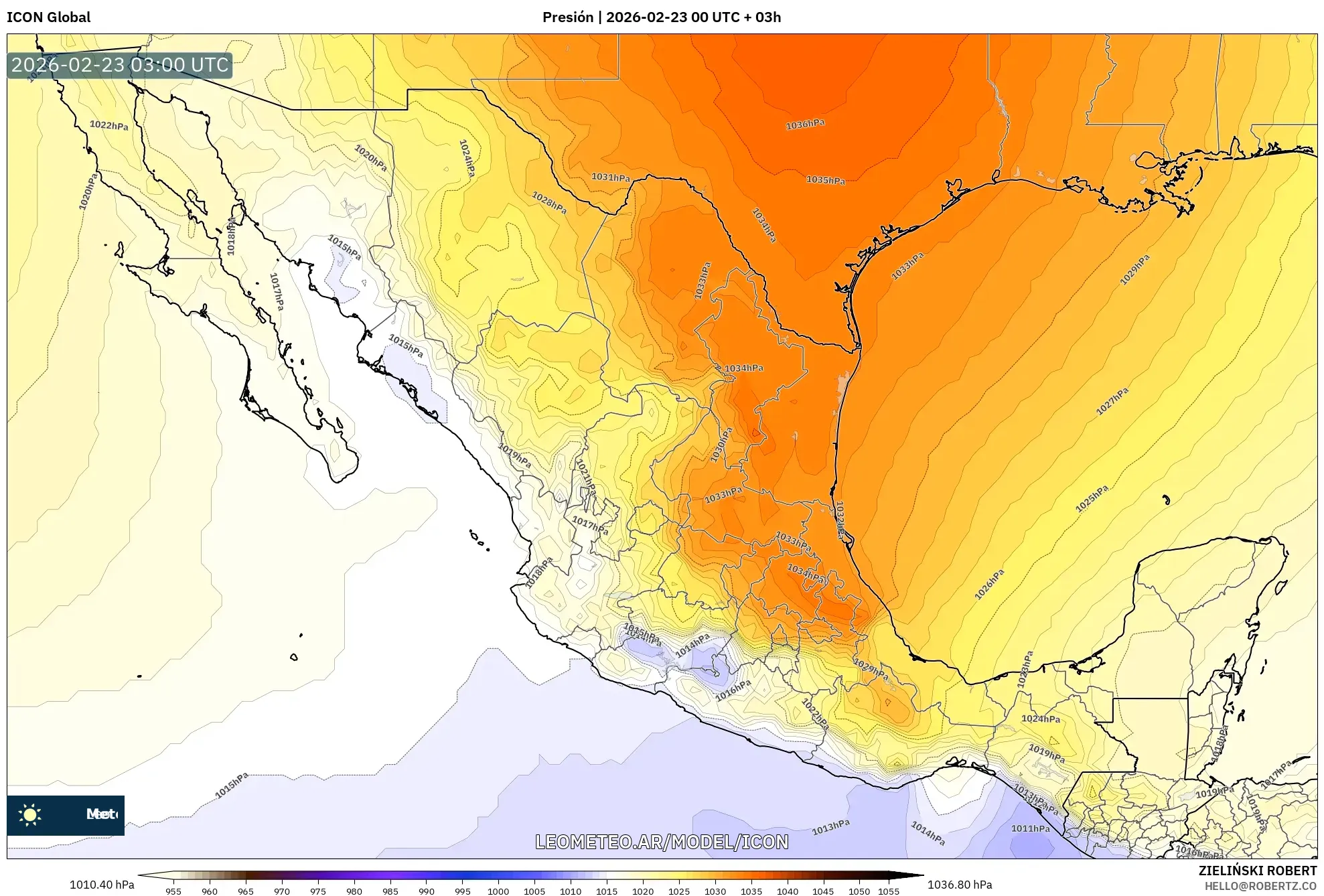 ICON model - Meksyk, Ciśnienie