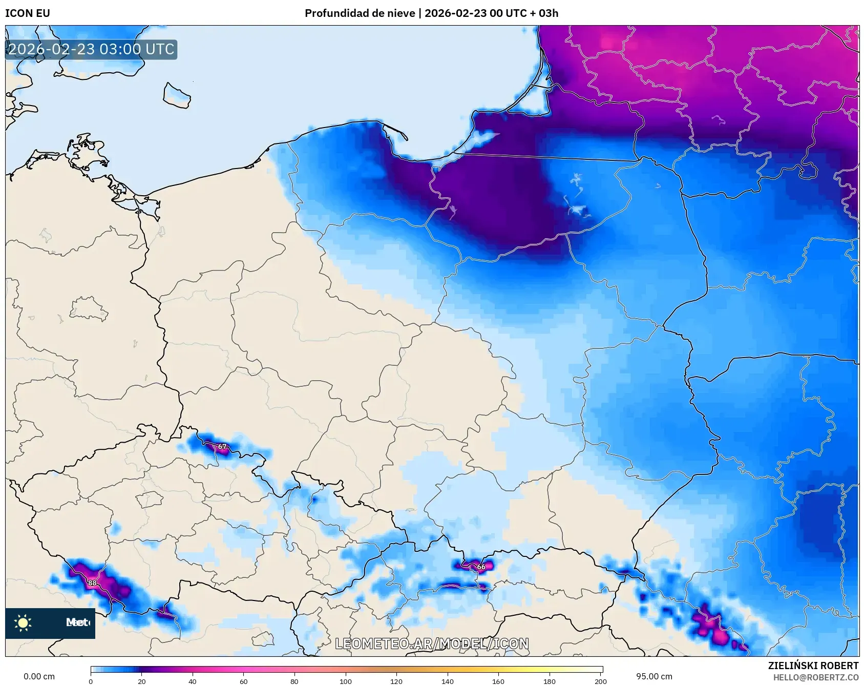 ICON model - Polska, Pokrywa śnieżna