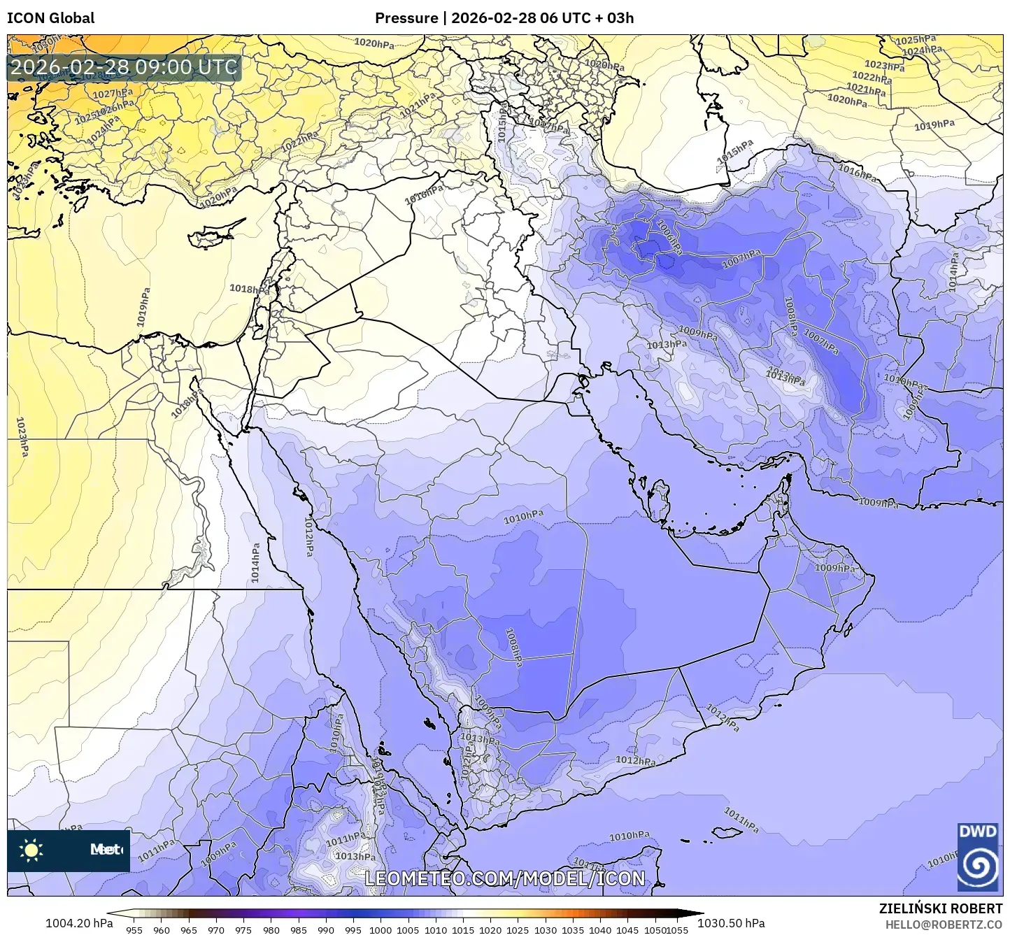 ICON model - Oriente Medio, Presión