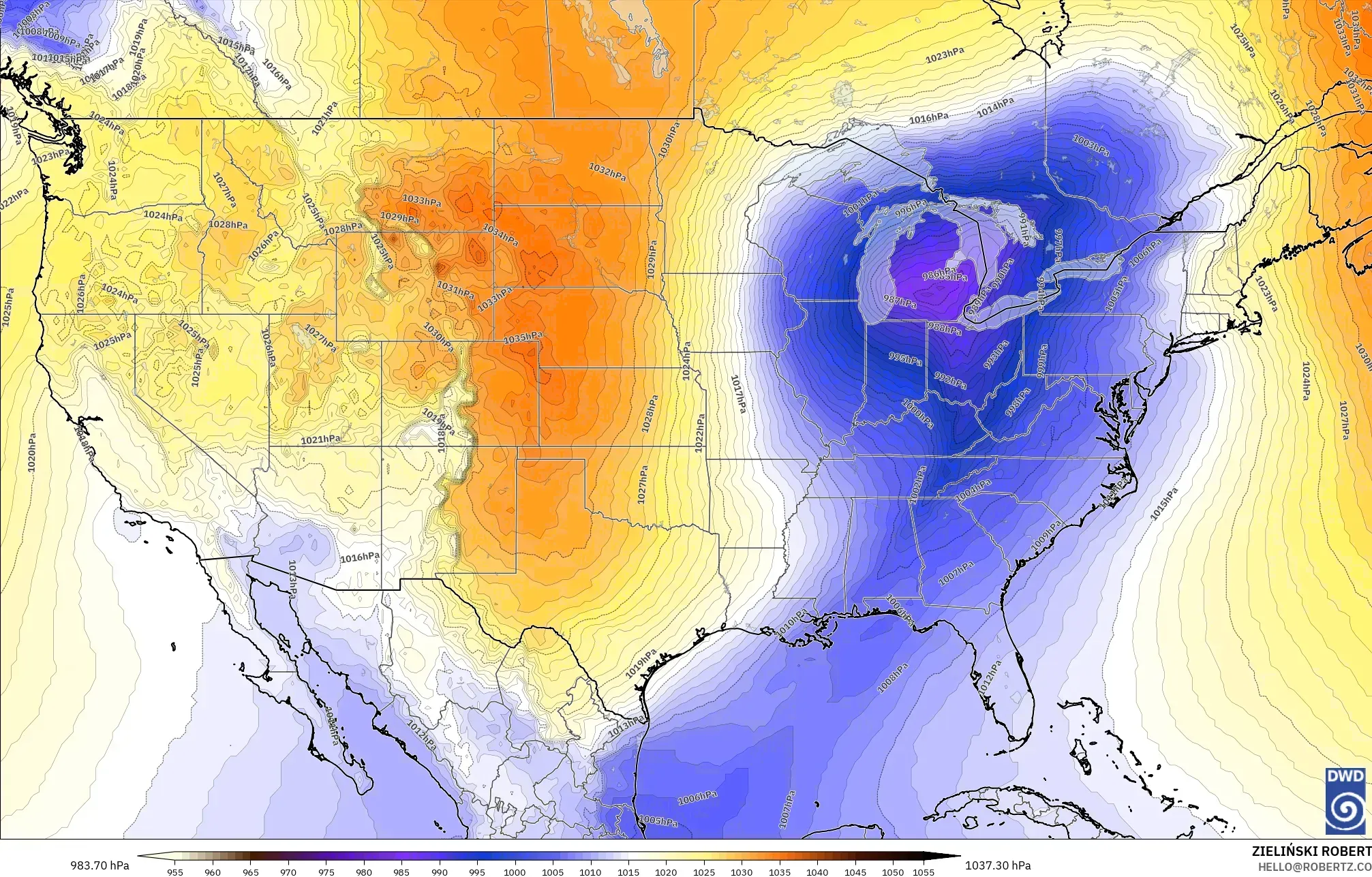 ICON modelo - Estados Unidos, Presión