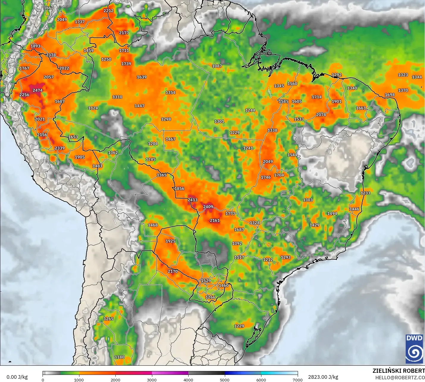ICON modelo - Brasil, CAPE