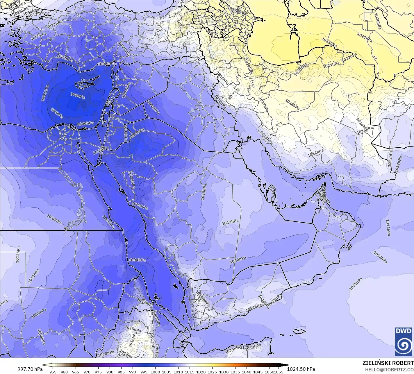 ICON modelo - Oriente Medio, Presión