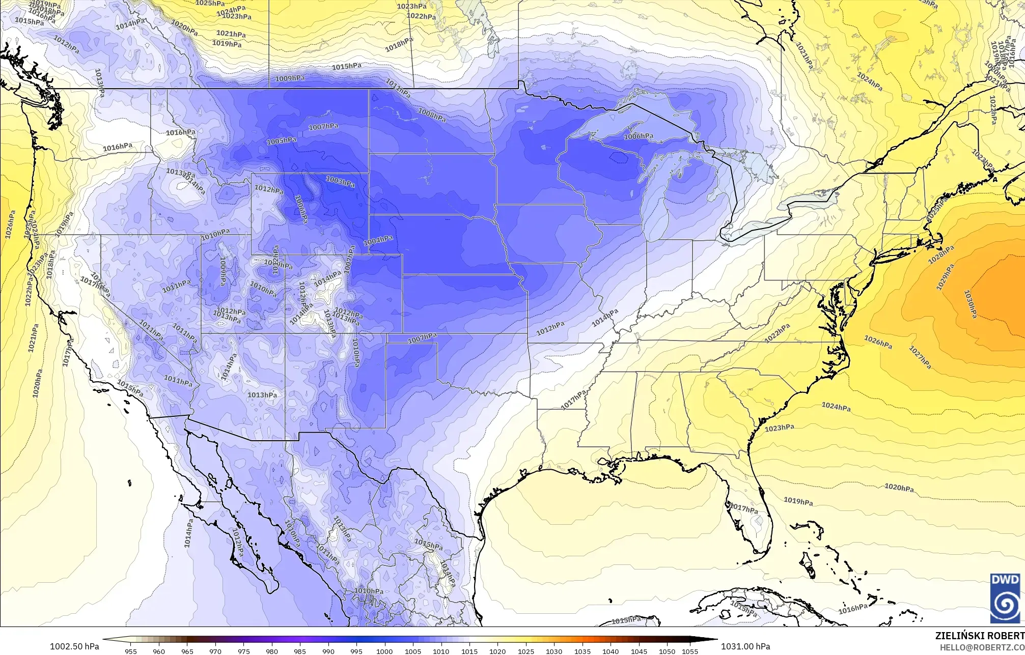 ICON modelo - Estados Unidos, Presión