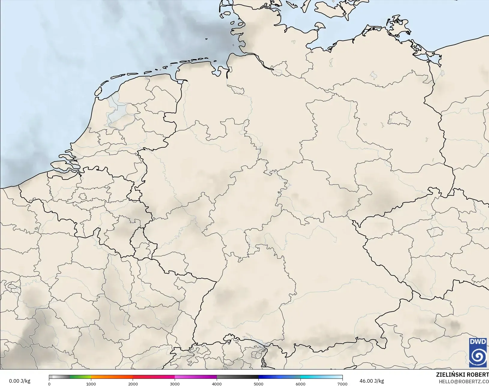 ICON modelo - Alemania, CAPE