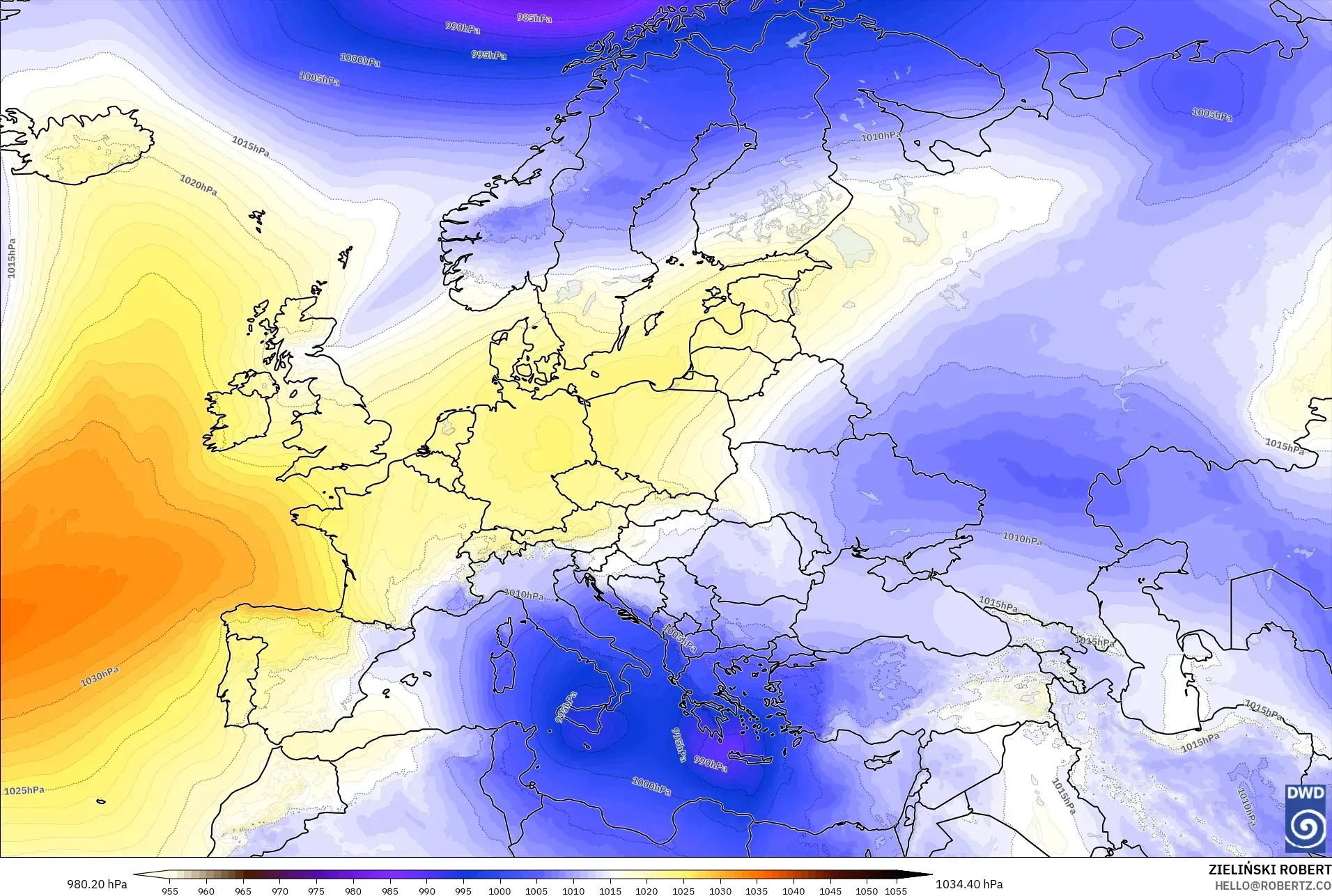 ICON modelo - Europa, Presión