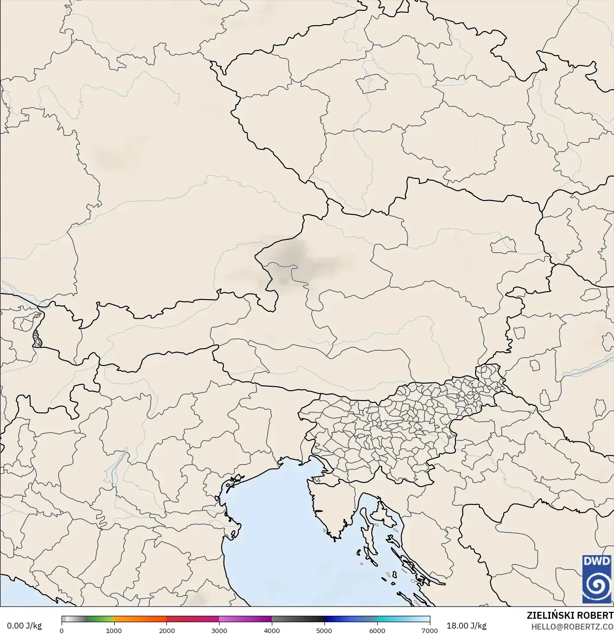 ICON modelo - Austria, CAPE