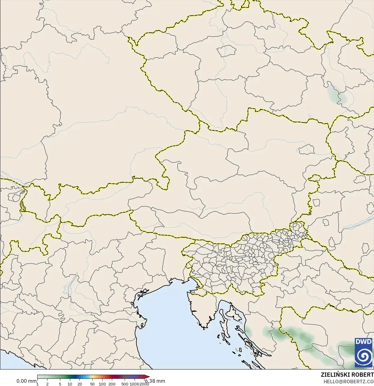 ICON modelo - Austria, Acumulación de precipitación