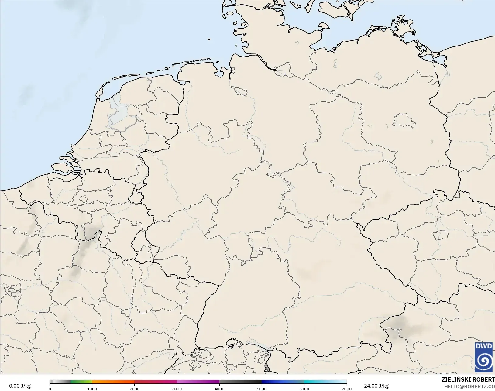 ICON modelo - Alemania, CAPE
