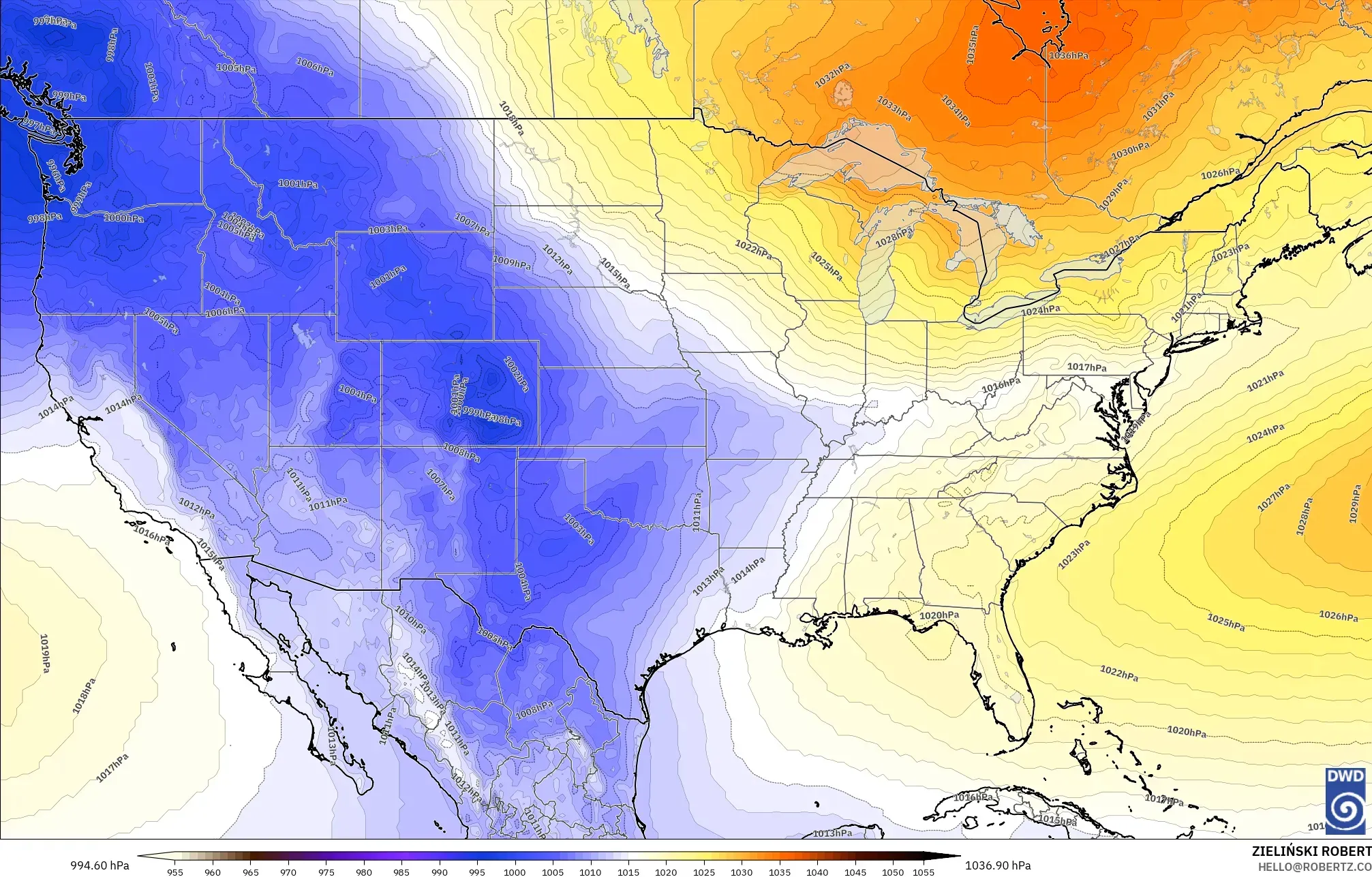 ICON modelo - Estados Unidos, Presión