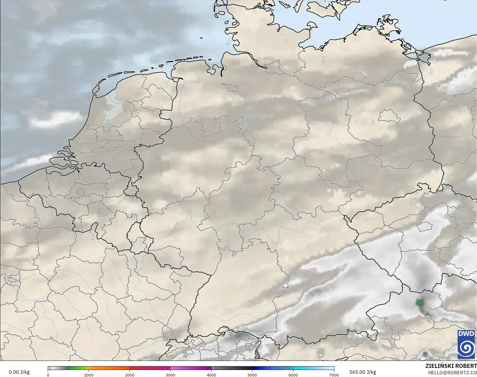 ICON modelo - Alemania, CAPE
