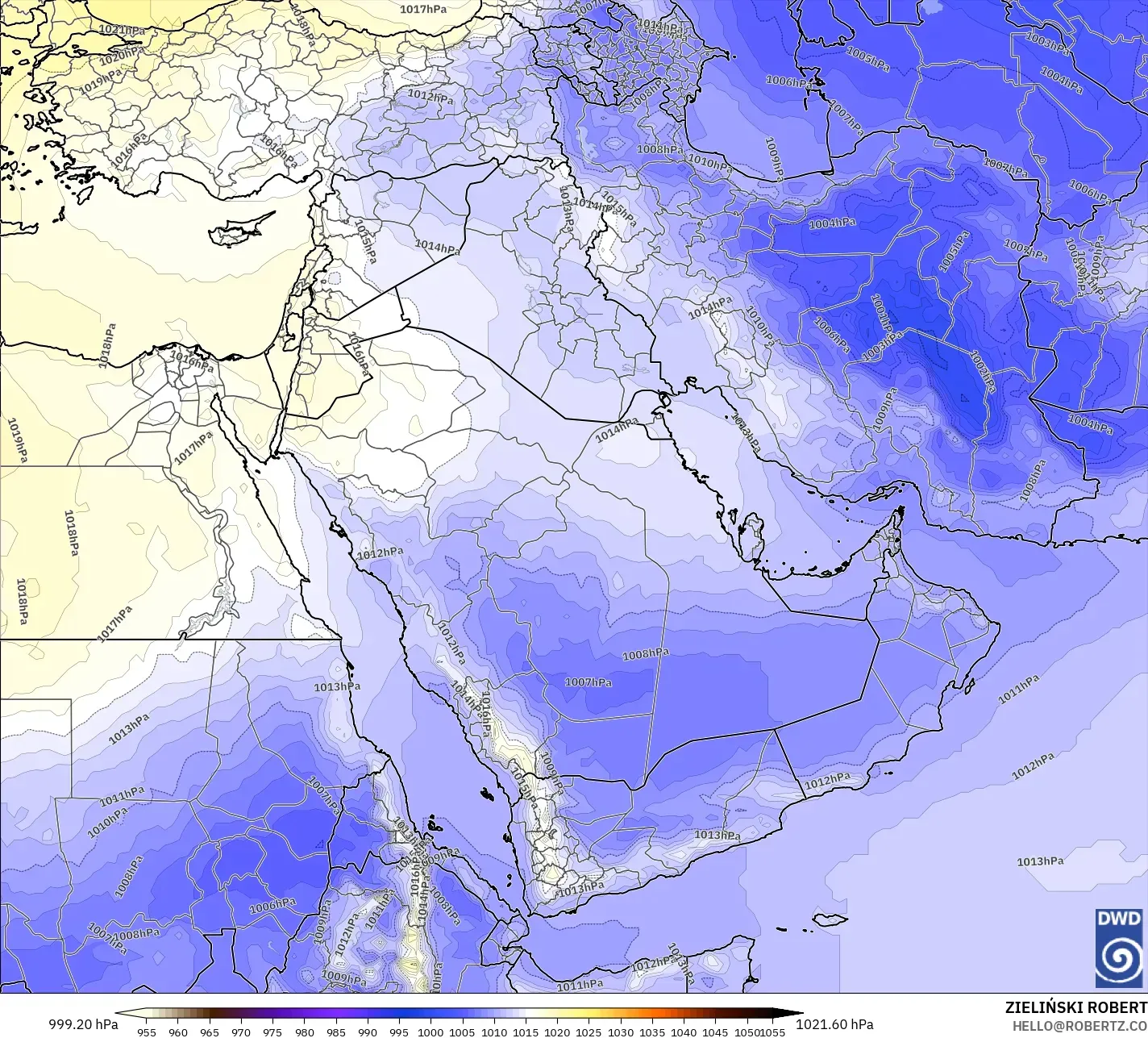 ICON modelo - Oriente Medio, Presión
