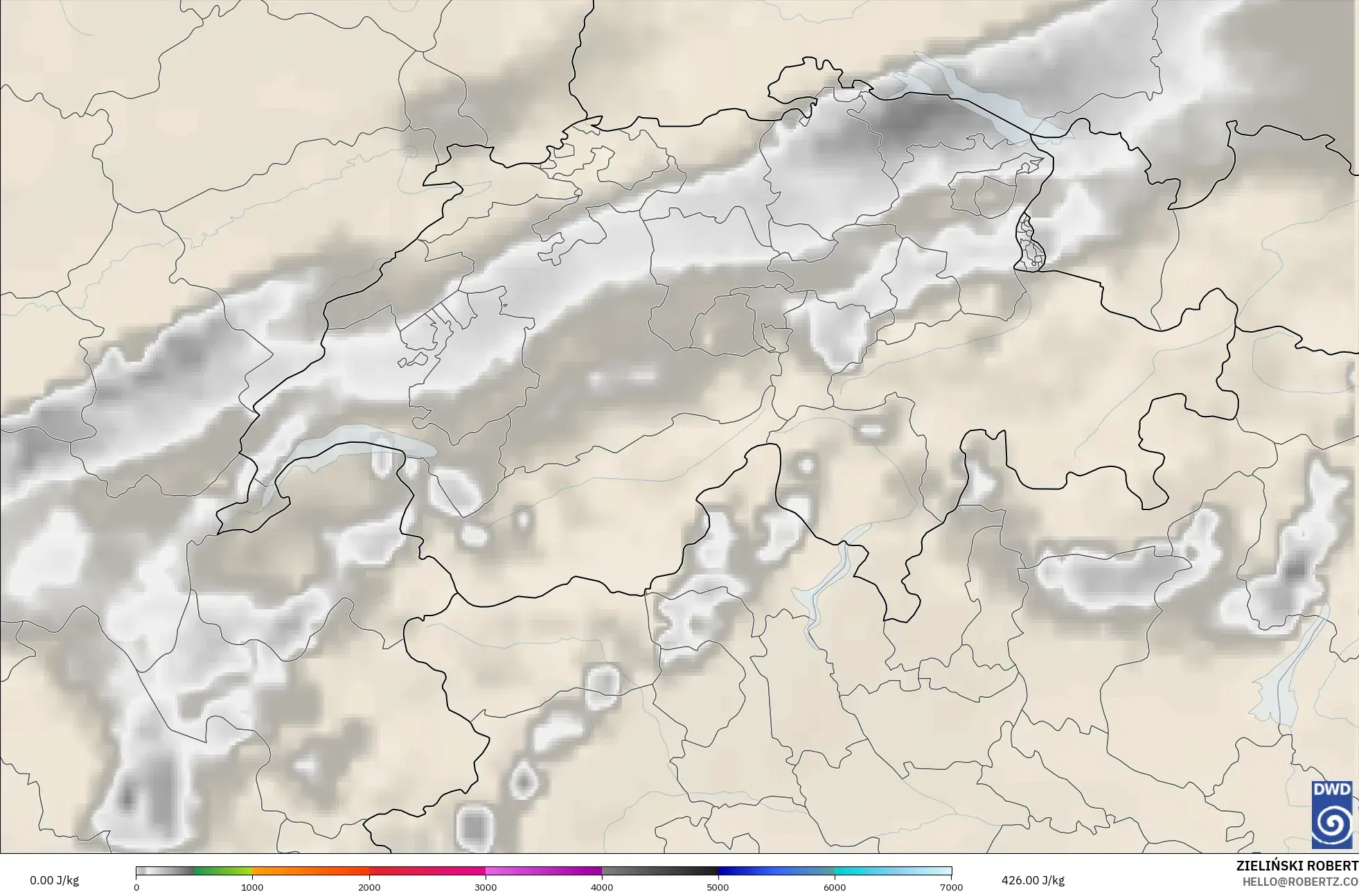 ICON modelo - Suiza, CAPE