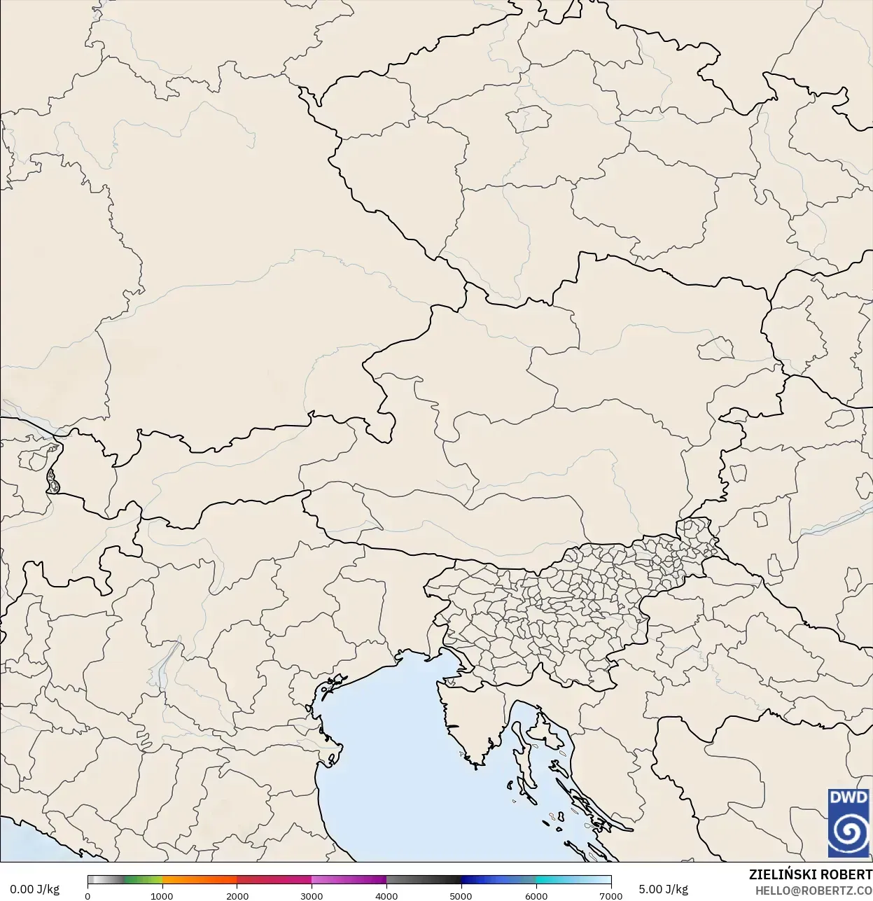 ICON modelo - Austria, CAPE