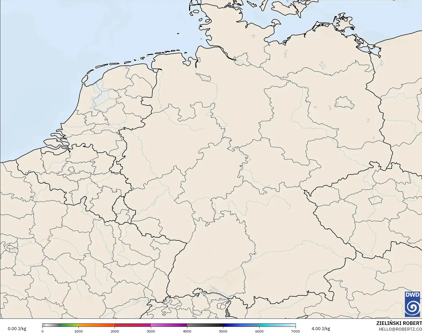 ICON modelo - Alemania, CAPE