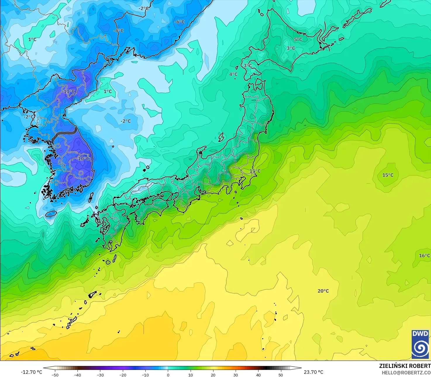 ICON modelo - Japón, Punto de rocío a 2 m