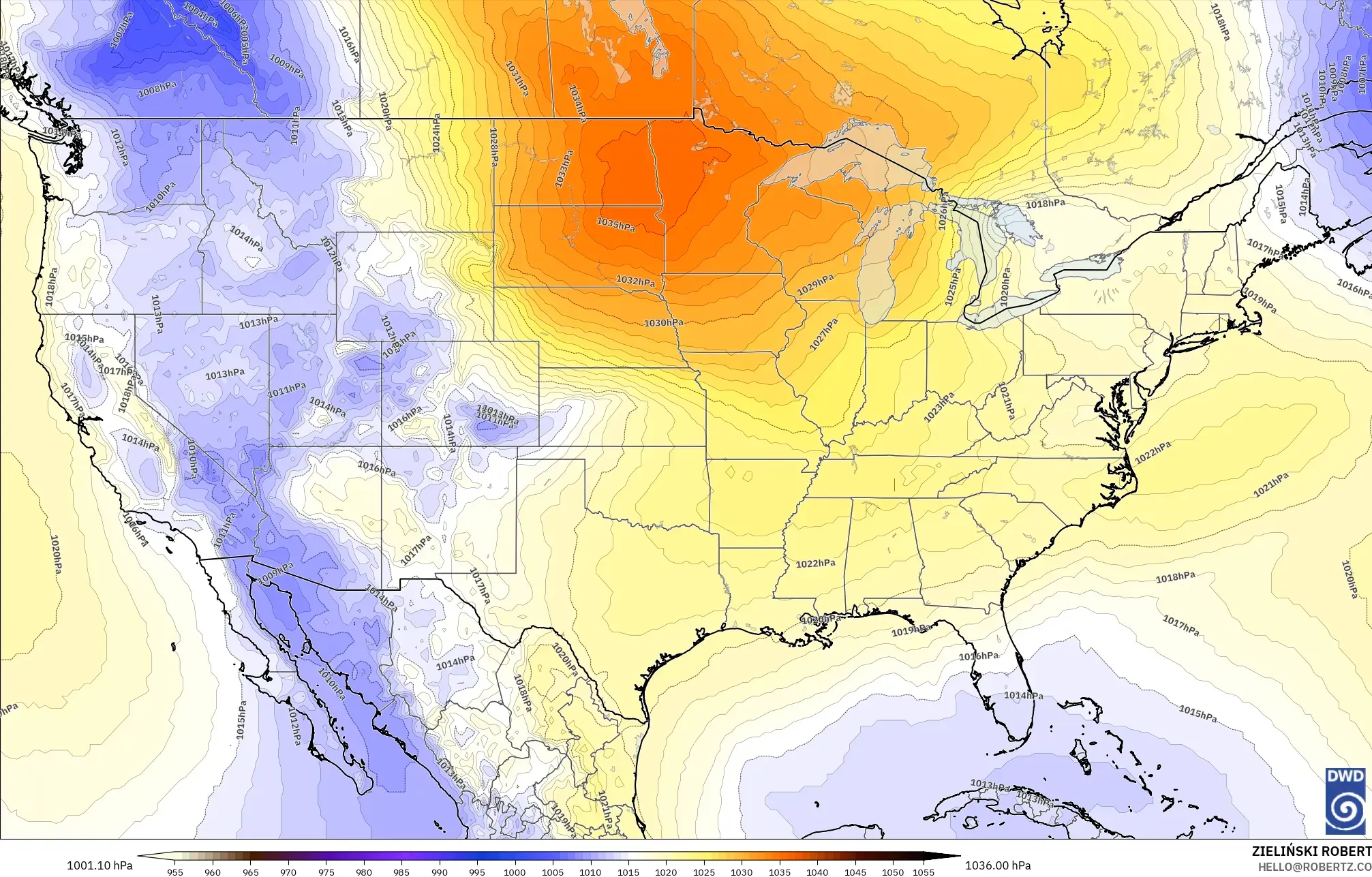 ICON modelo - Estados Unidos, Presión