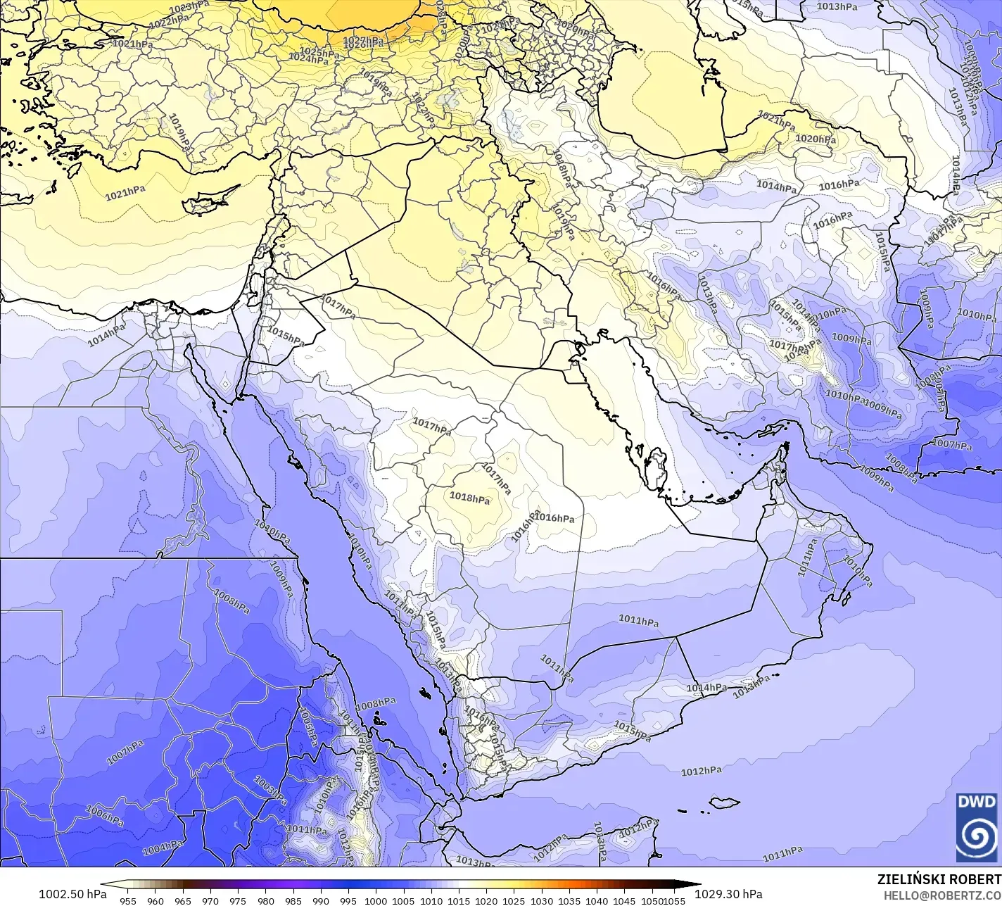 ICON modelo - Oriente Medio, Presión