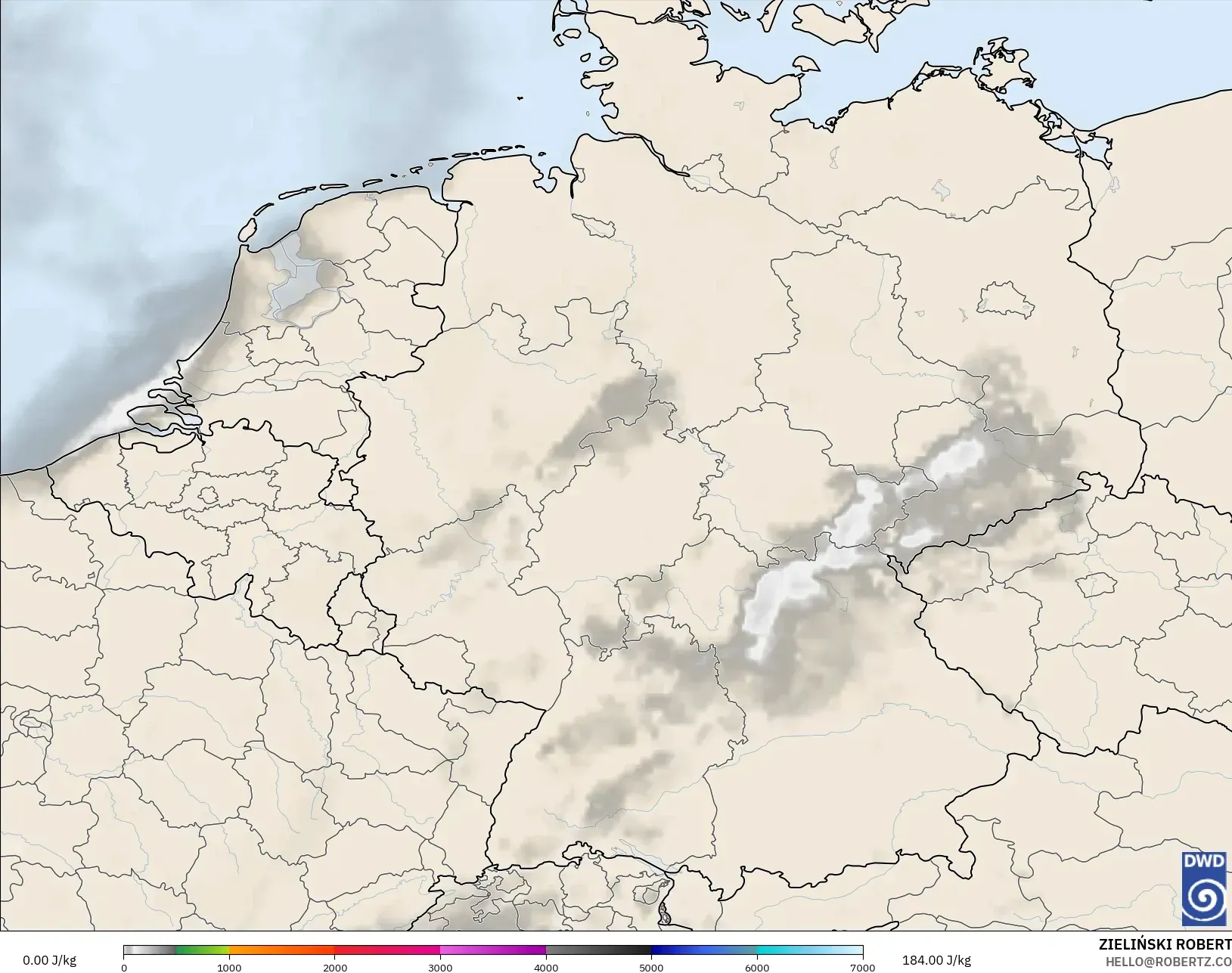 ICON modelo - Alemania, CAPE