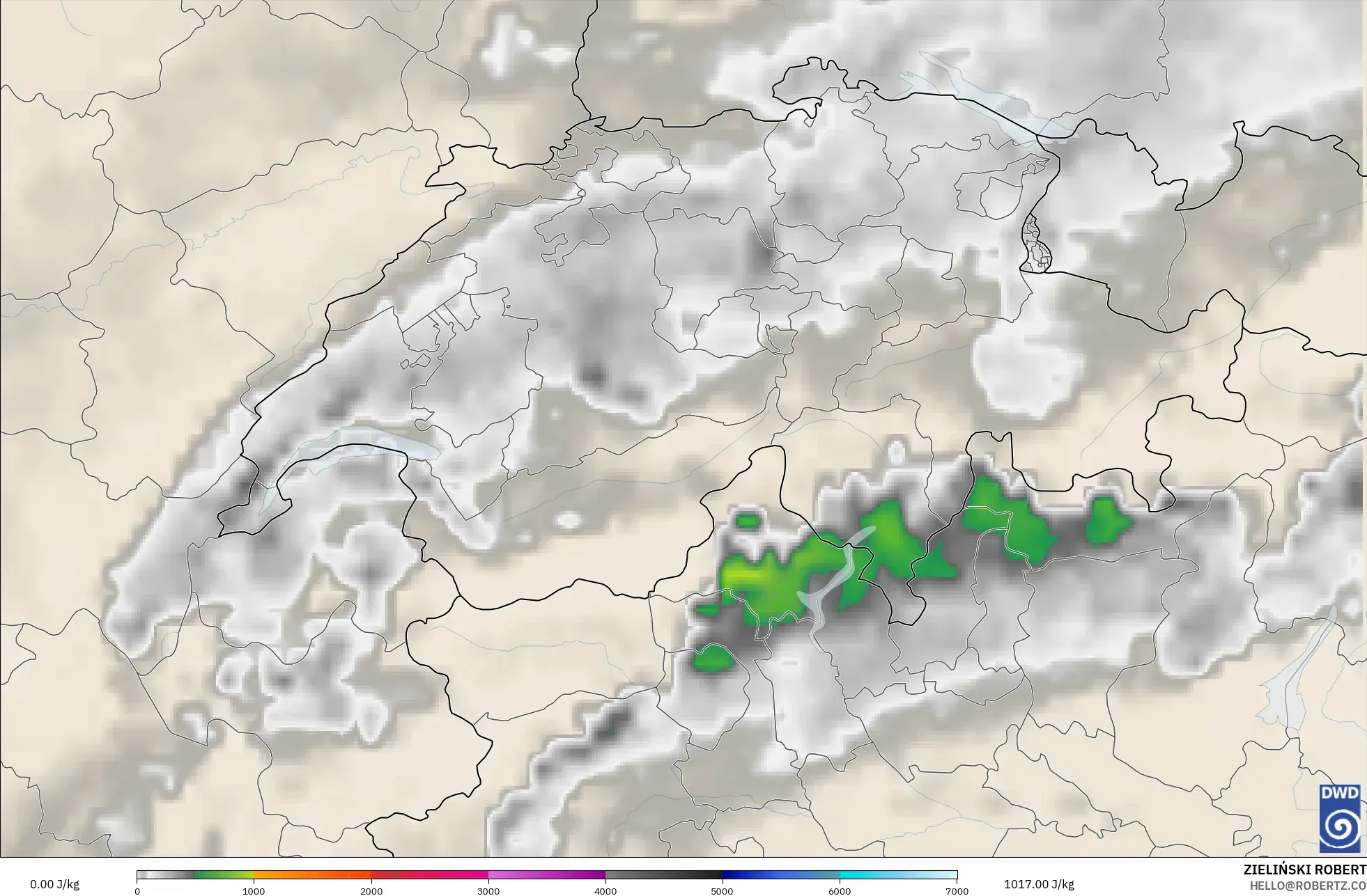 ICON modelo - Suiza, CAPE