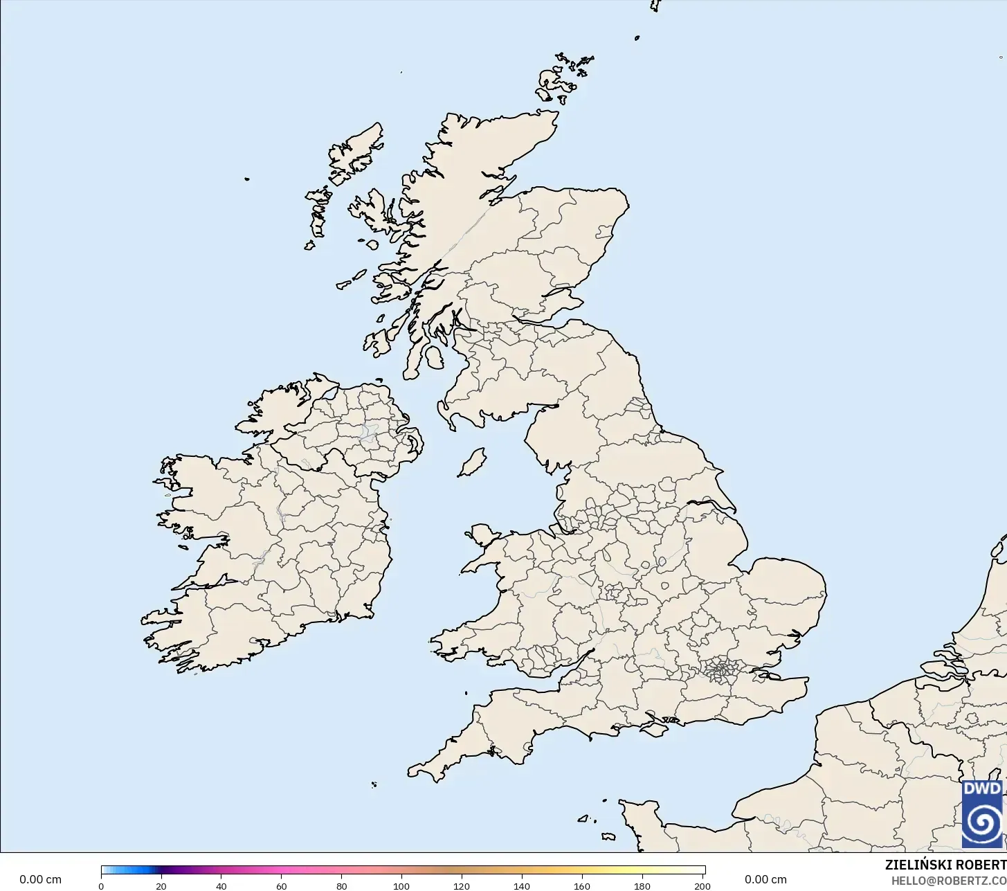 ICON modelo - Reino Unido, Profundidad de nieve