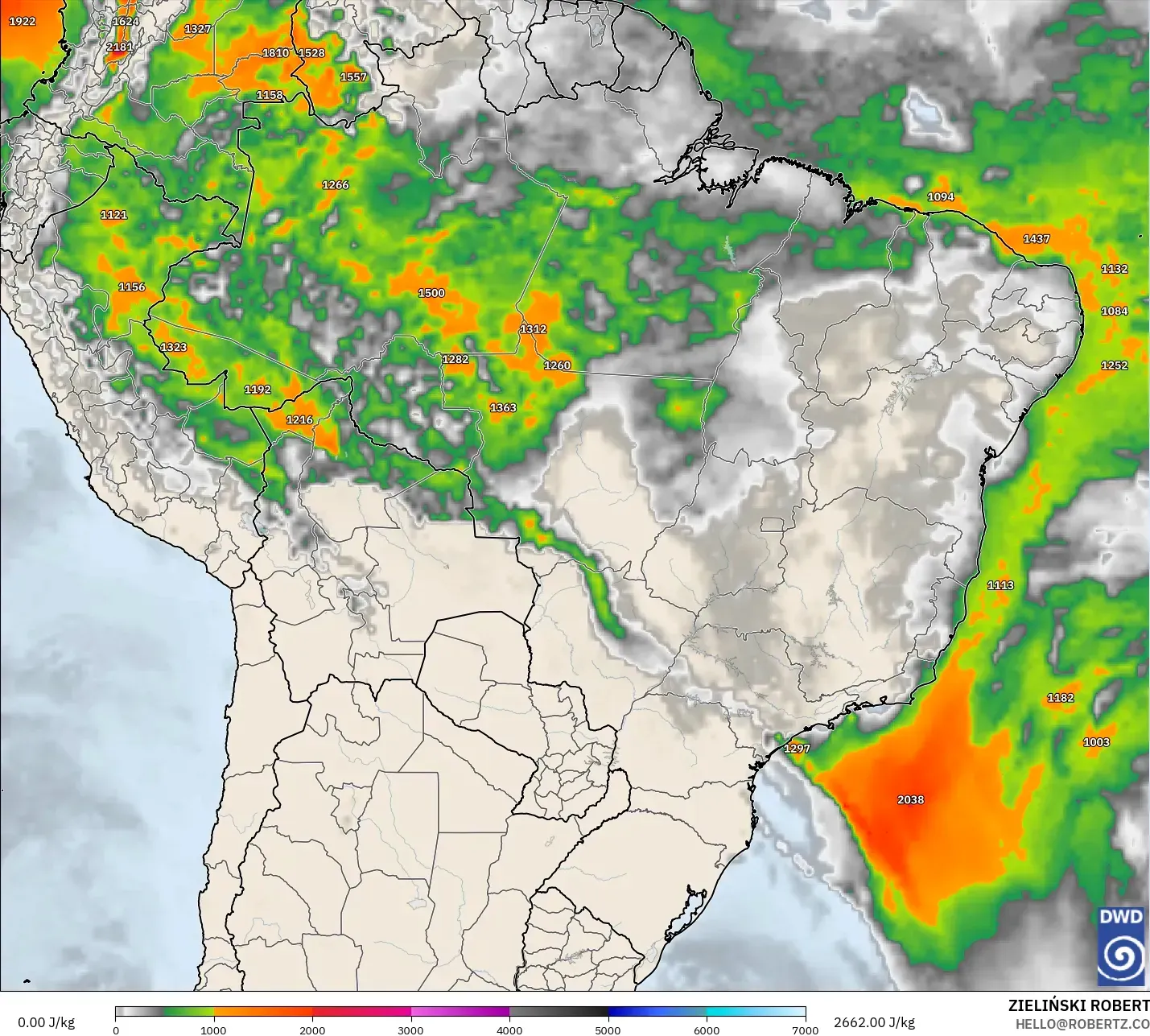 ICON modelo - Brasil, CAPE