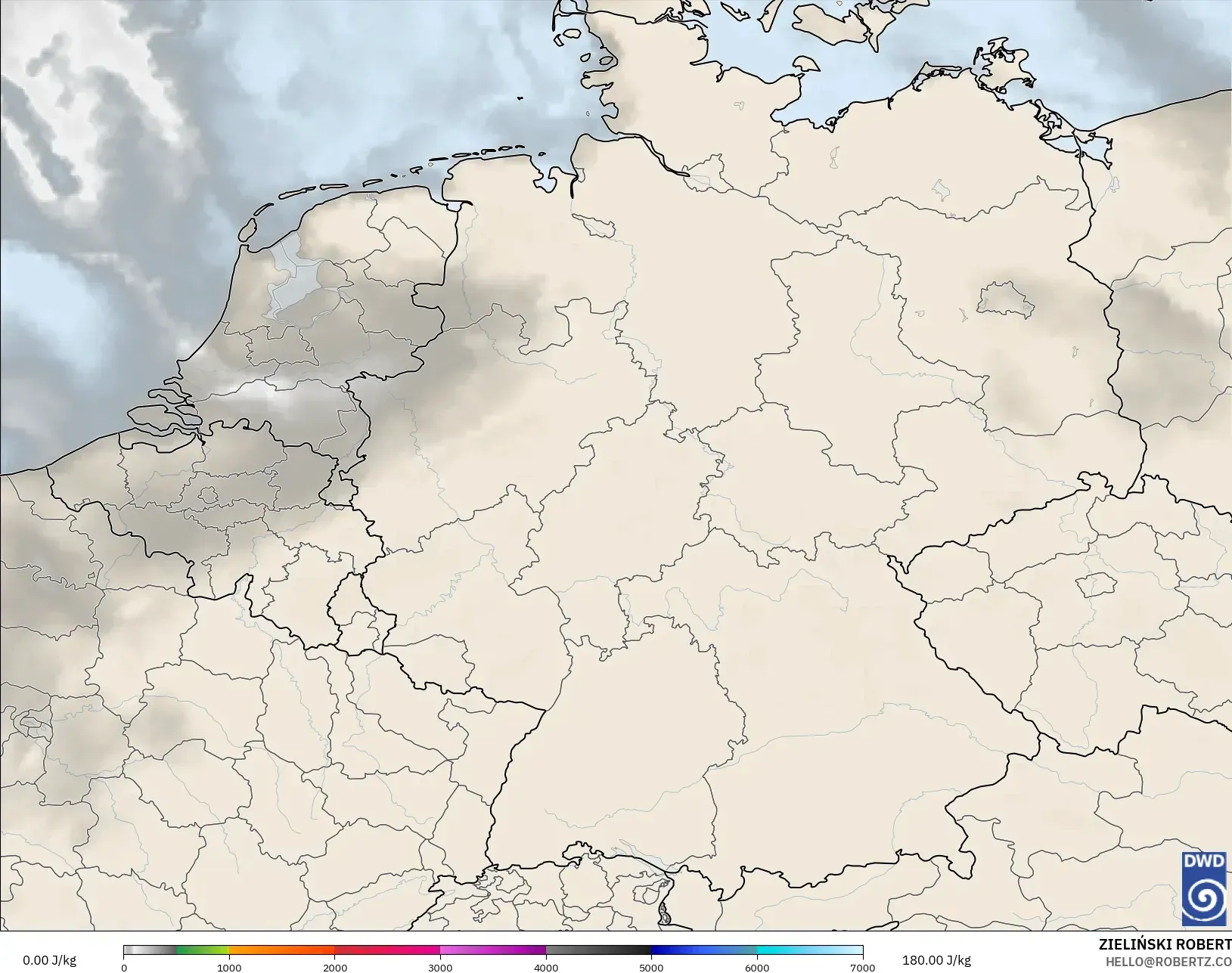 ICON modelo - Alemania, CAPE