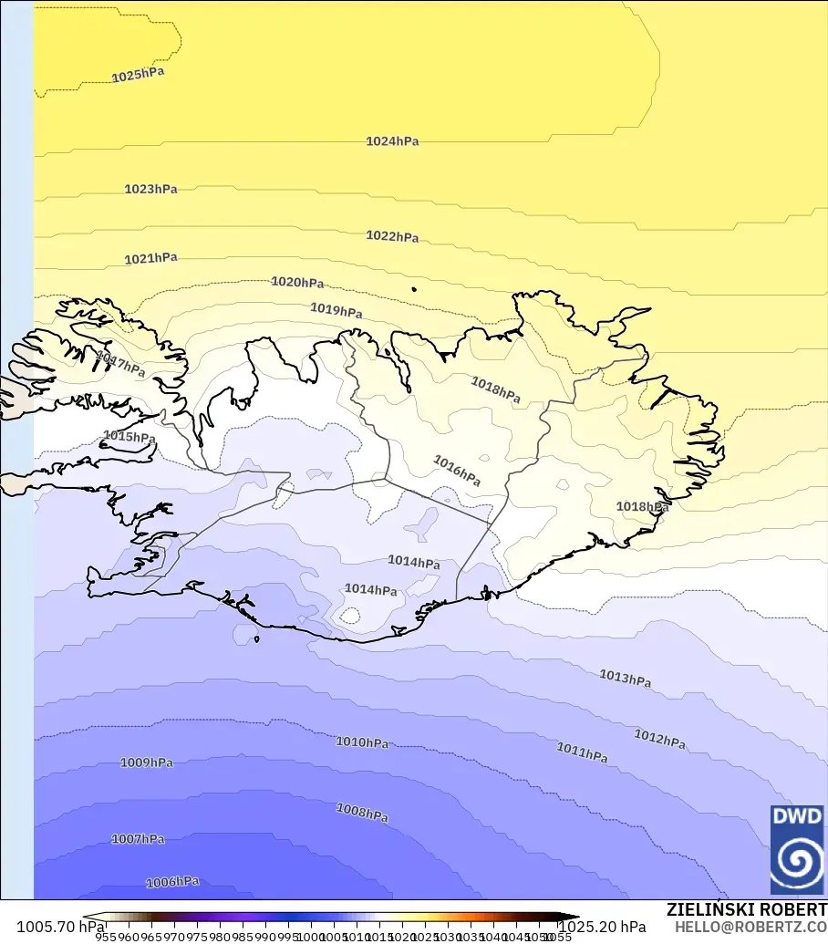 ICON modelo - Islandia, Presión
