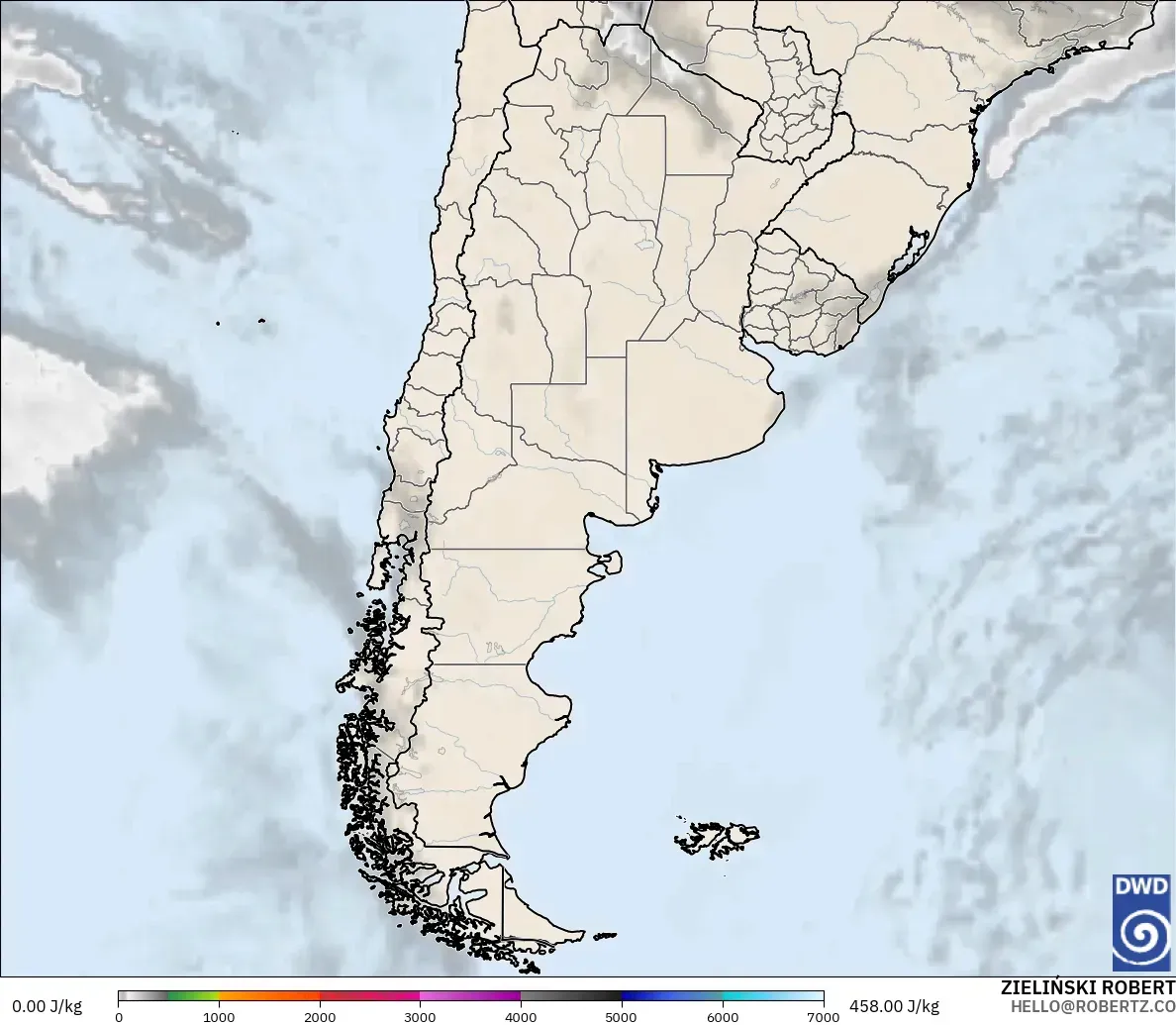 ICON modelo - Argentina, CAPE