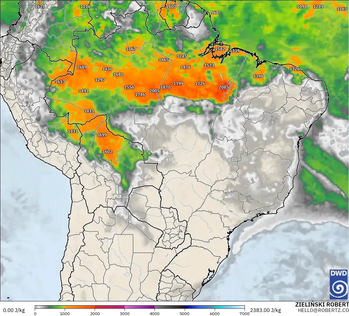 ICON modelo - Brasil, CAPE