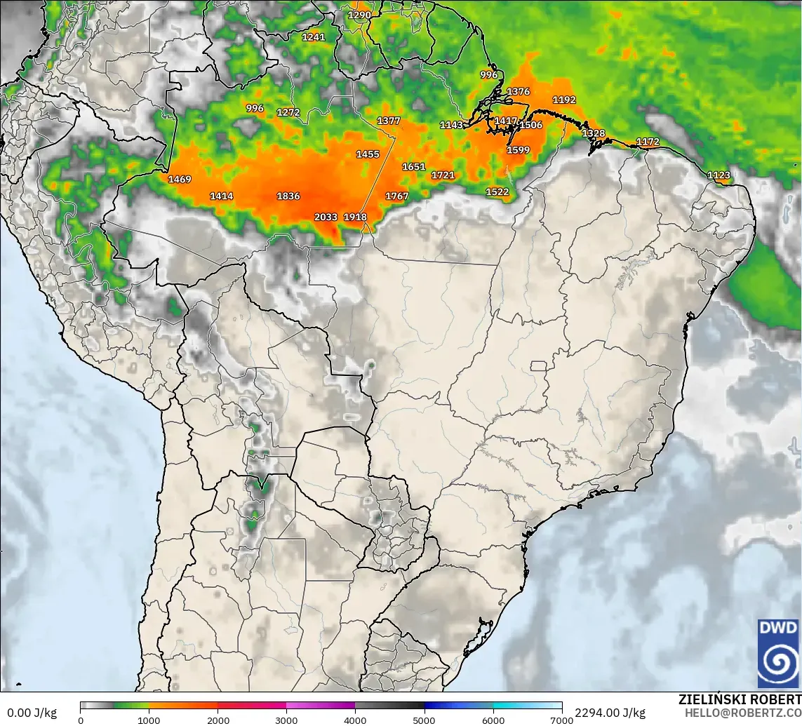 ICON modelo - Brasil, CAPE