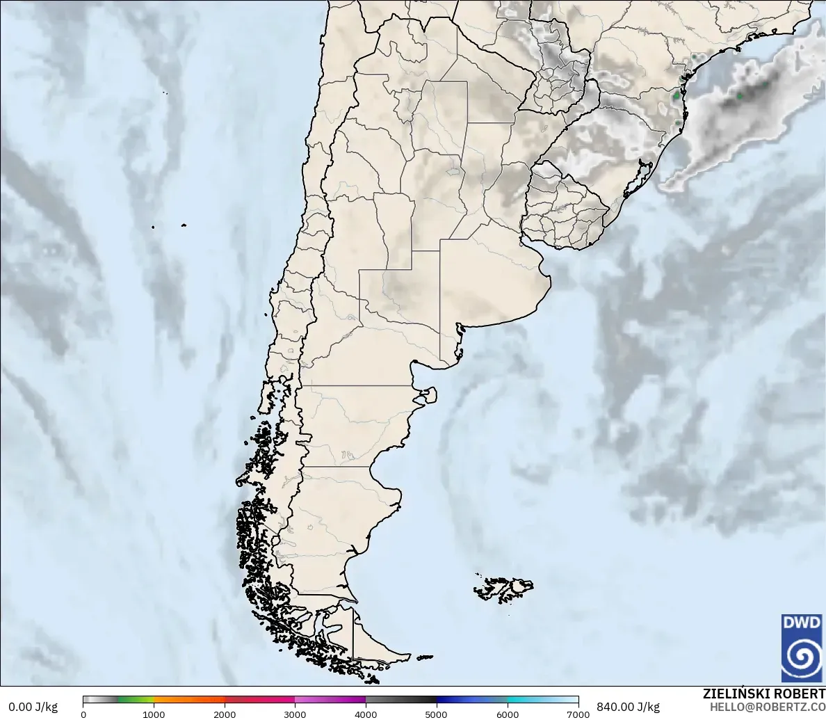 ICON modelo - Argentina, CAPE