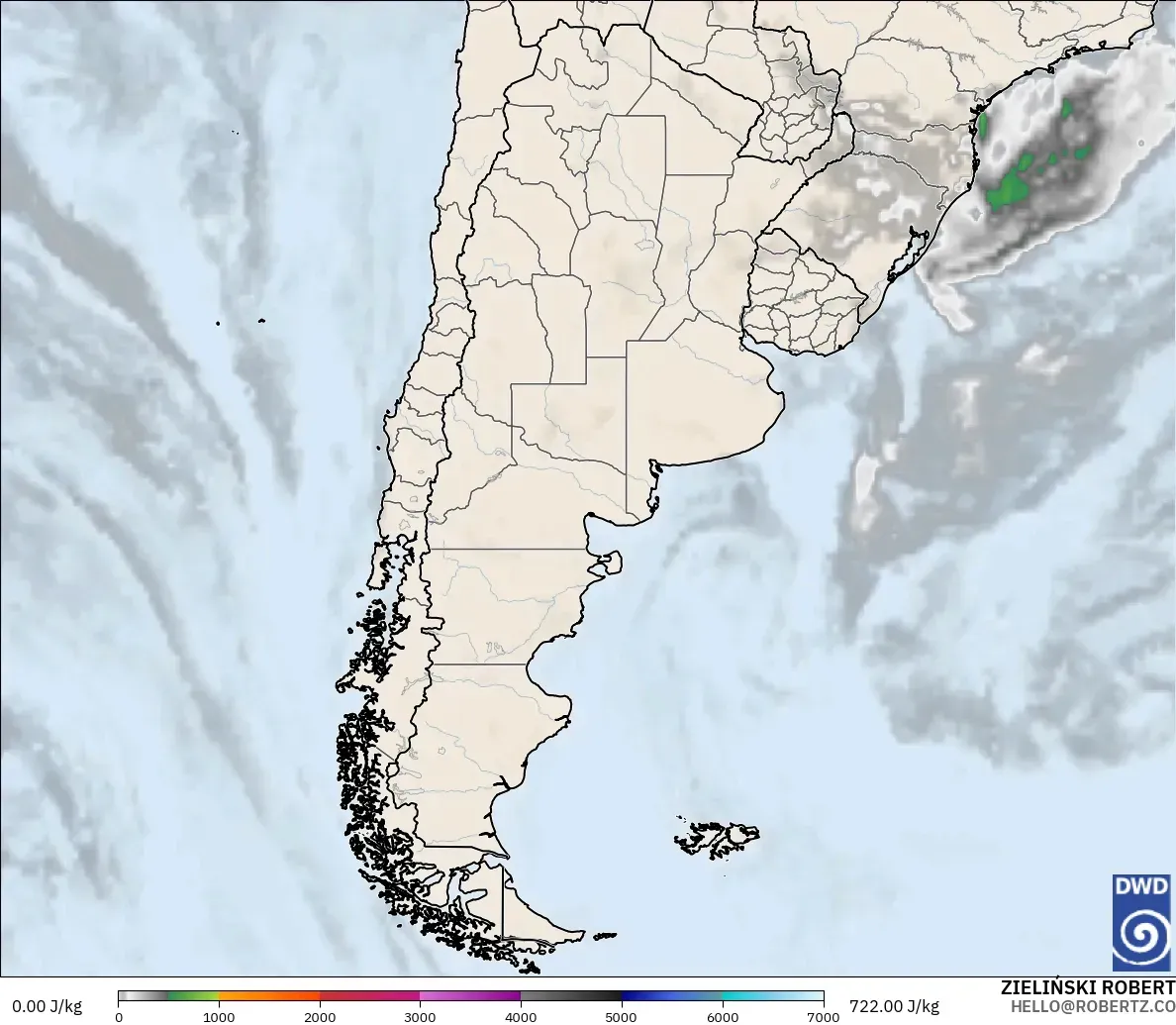 ICON modelo - Argentina, CAPE