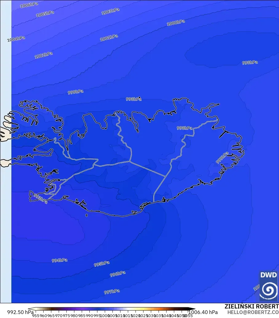ICON modelo - Islandia, Presión