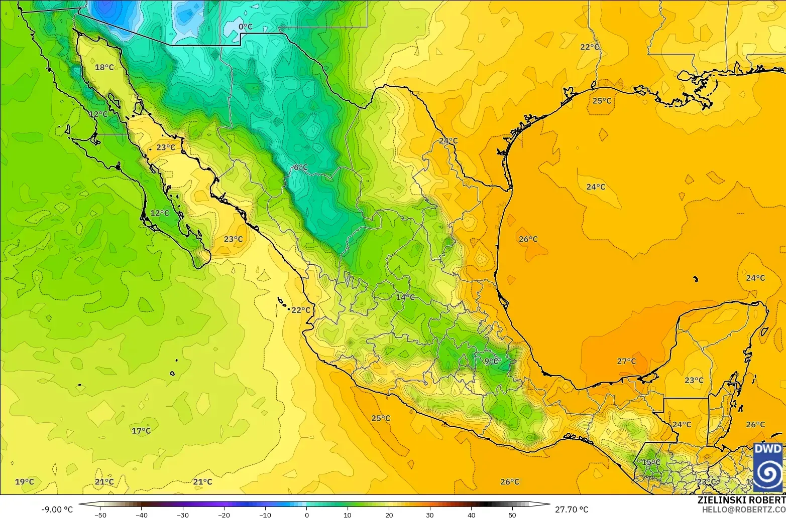ICON modelo - México, Punto de rocío a 2 m