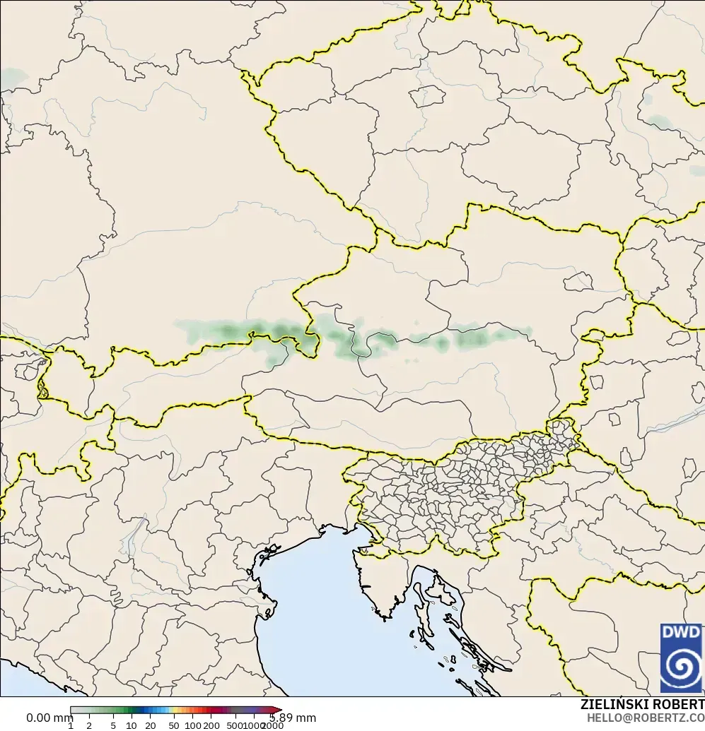ICON modelo - Austria, Acumulación de precipitación