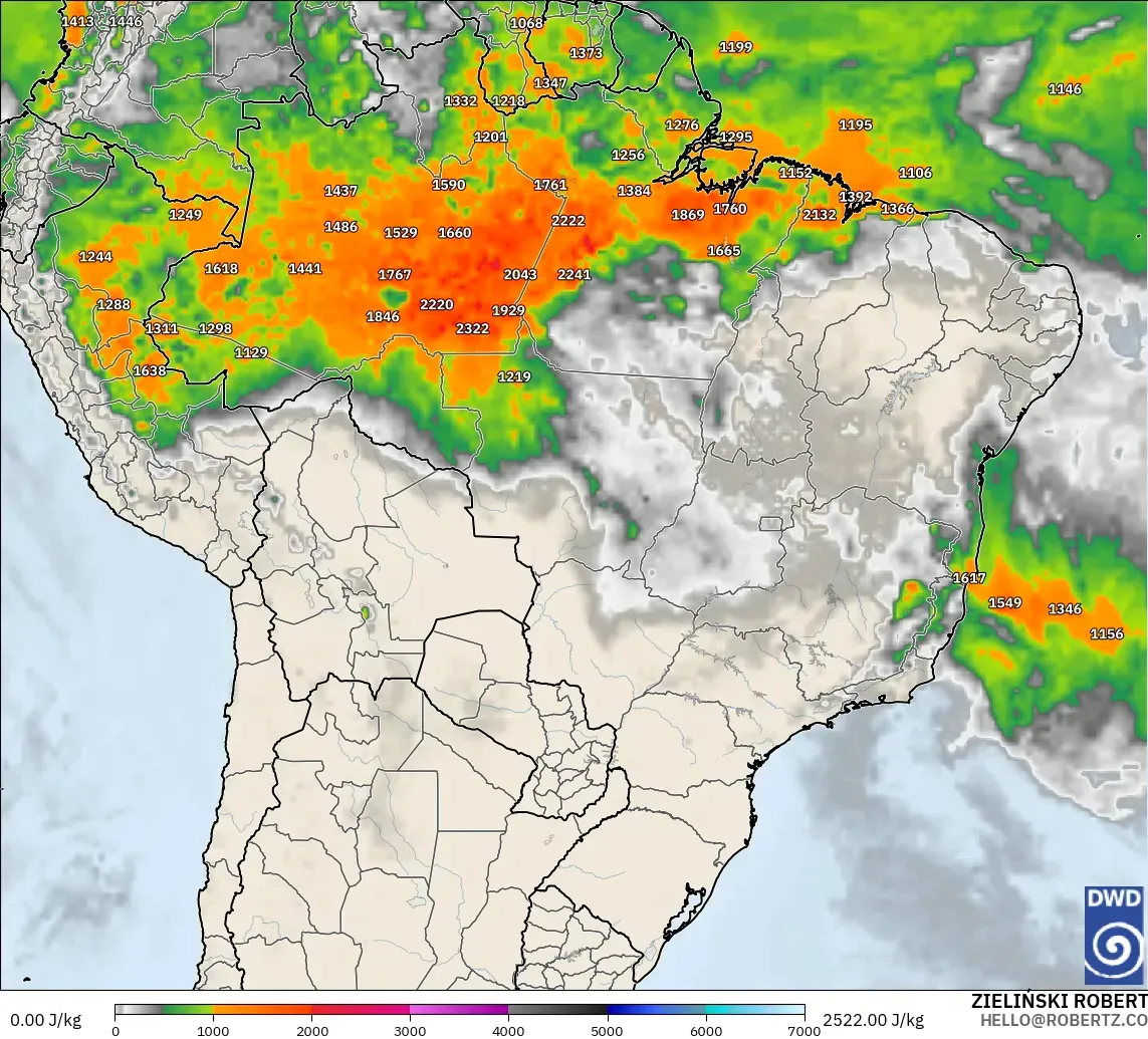ICON modelo - Brasil, CAPE