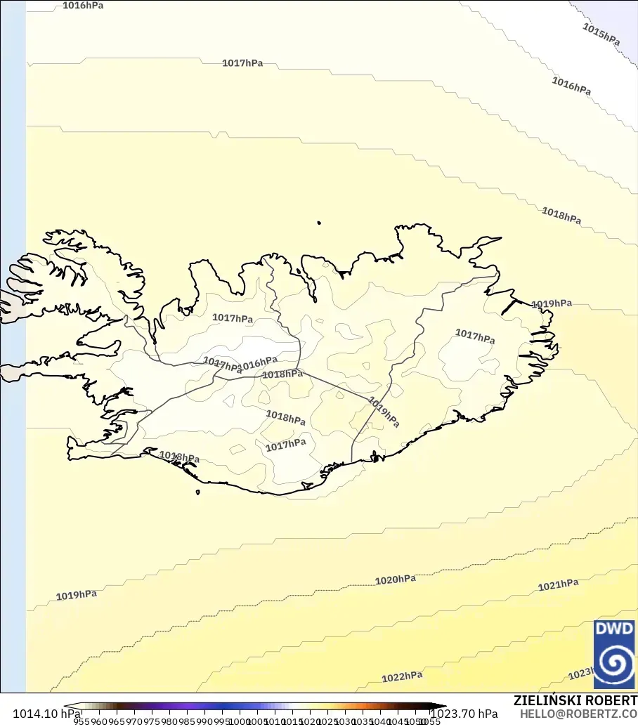 ICON modelo - Islandia, Presión