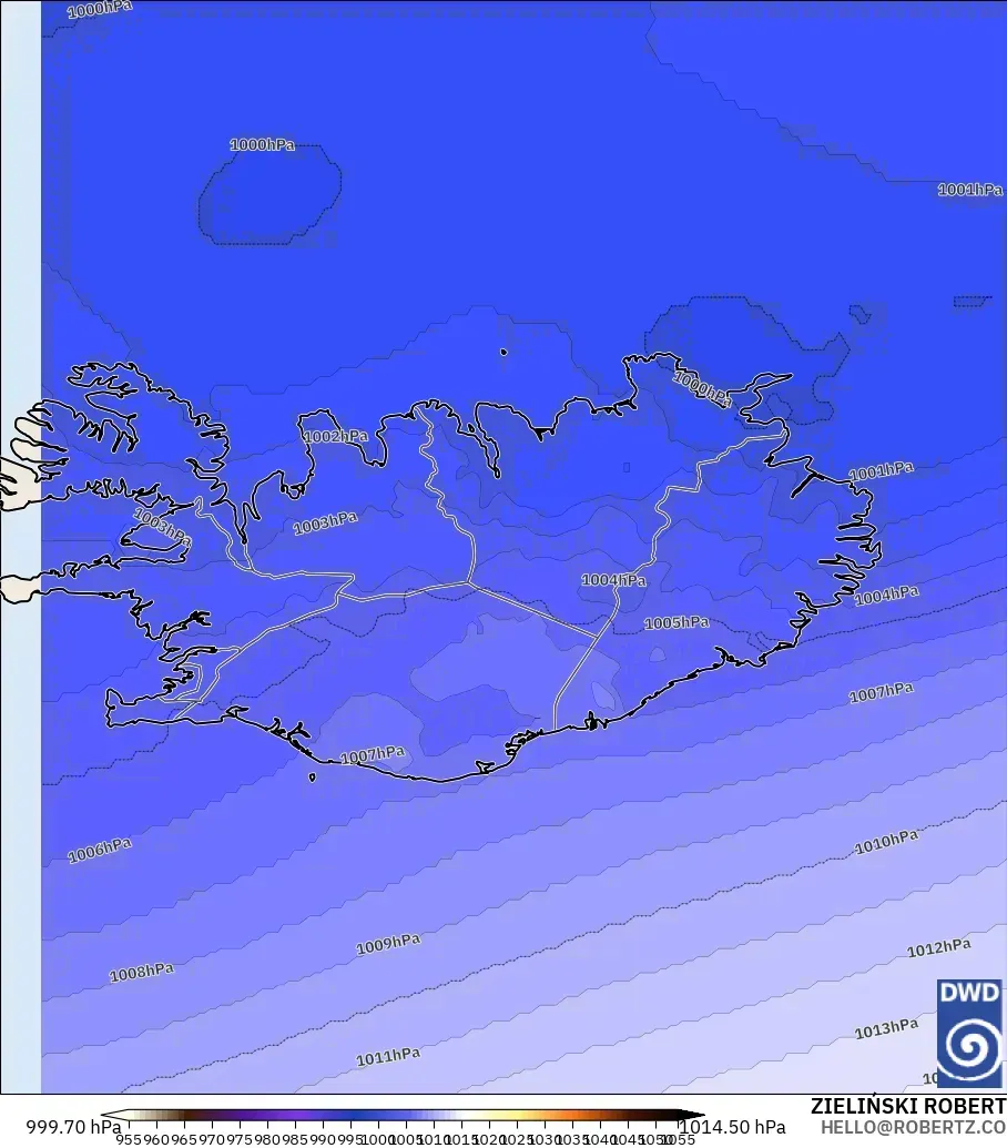 ICON modelo - Islandia, Presión