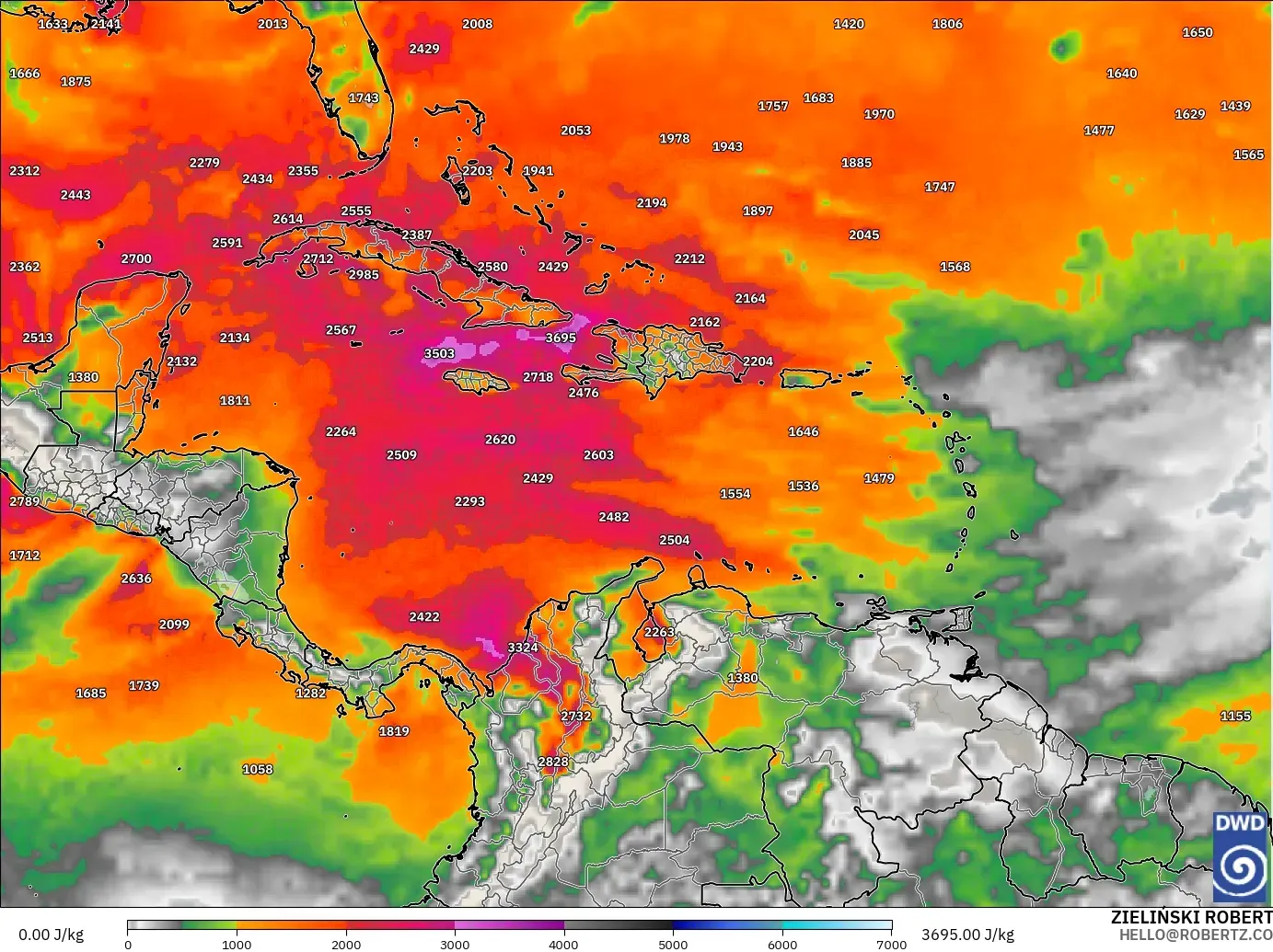ICON modelo - Caribe, CAPE