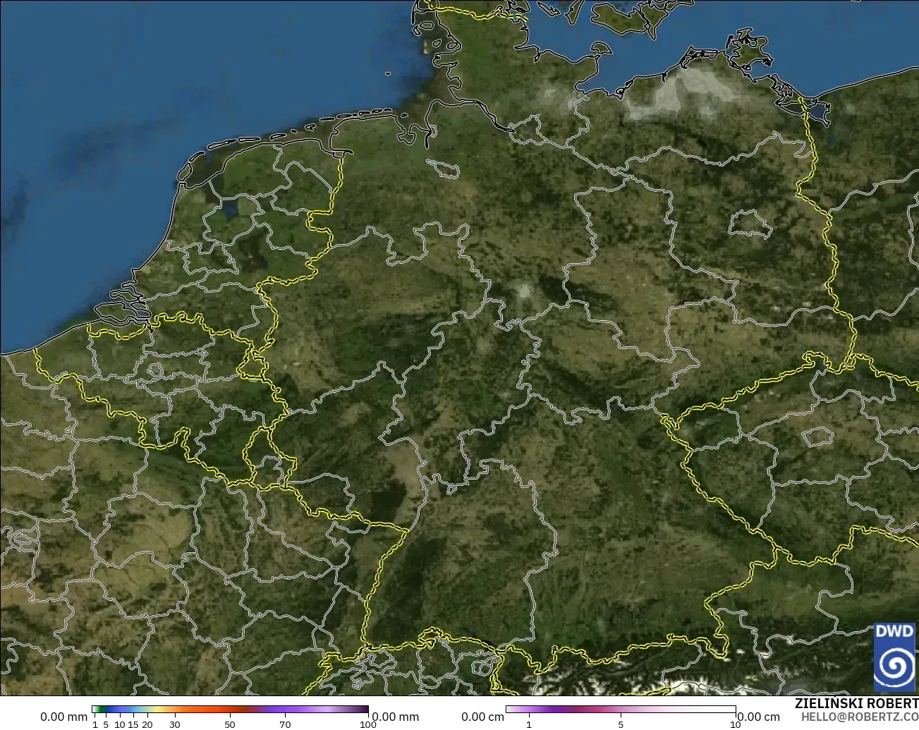 ICON modelo - Alemania, Precipitación, nubes y presión