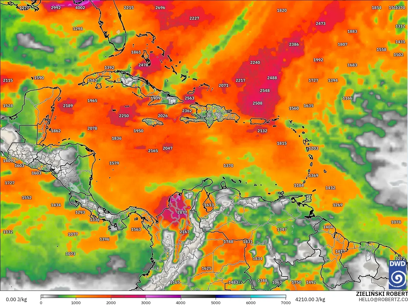 ICON modelo - Caribe, CAPE