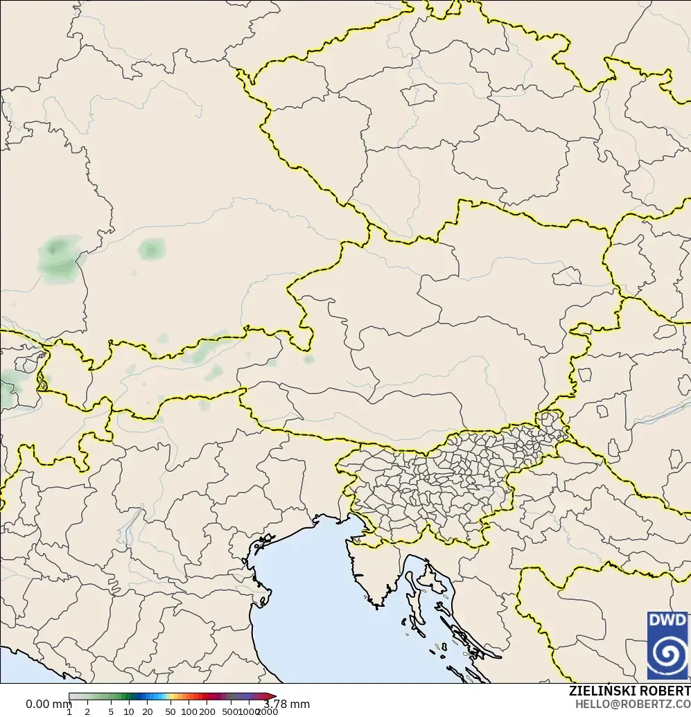 ICON modelo - Austria, Acumulación de precipitación