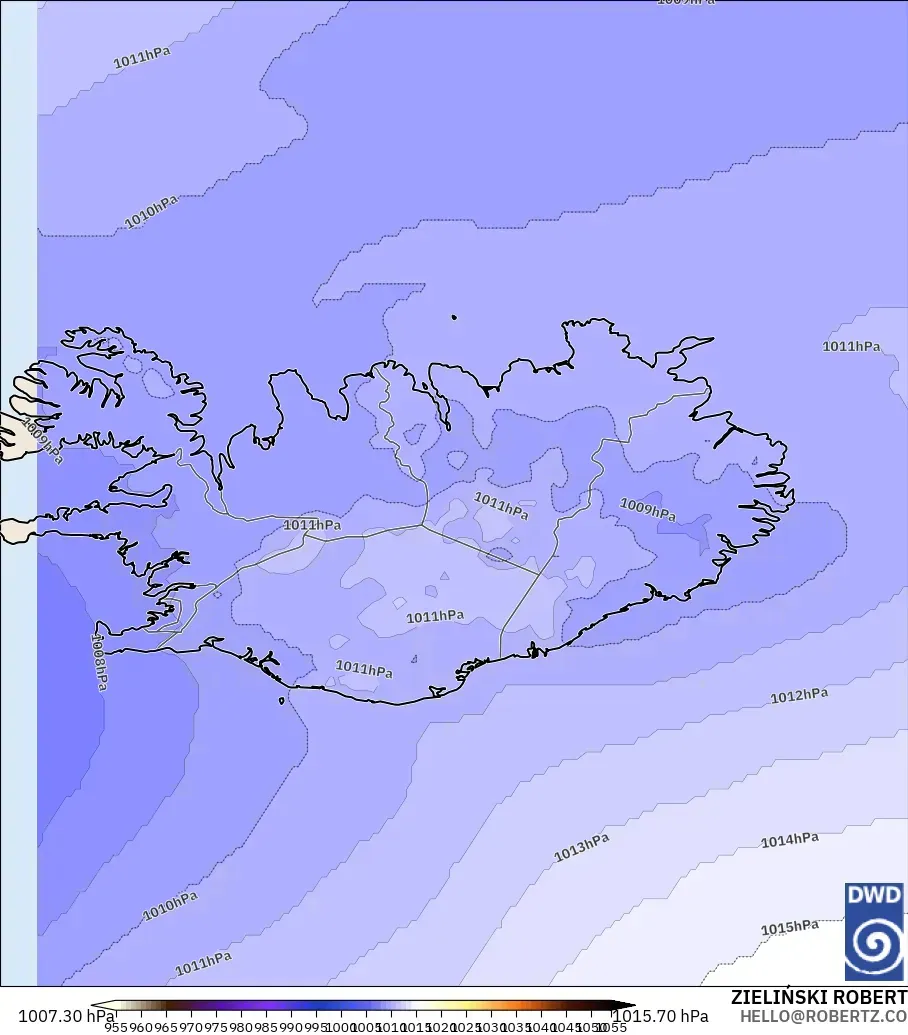 ICON modelo - Islandia, Presión